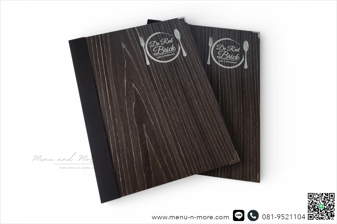 แฟ้มเมนูไม้เลเซอร์โลโก้