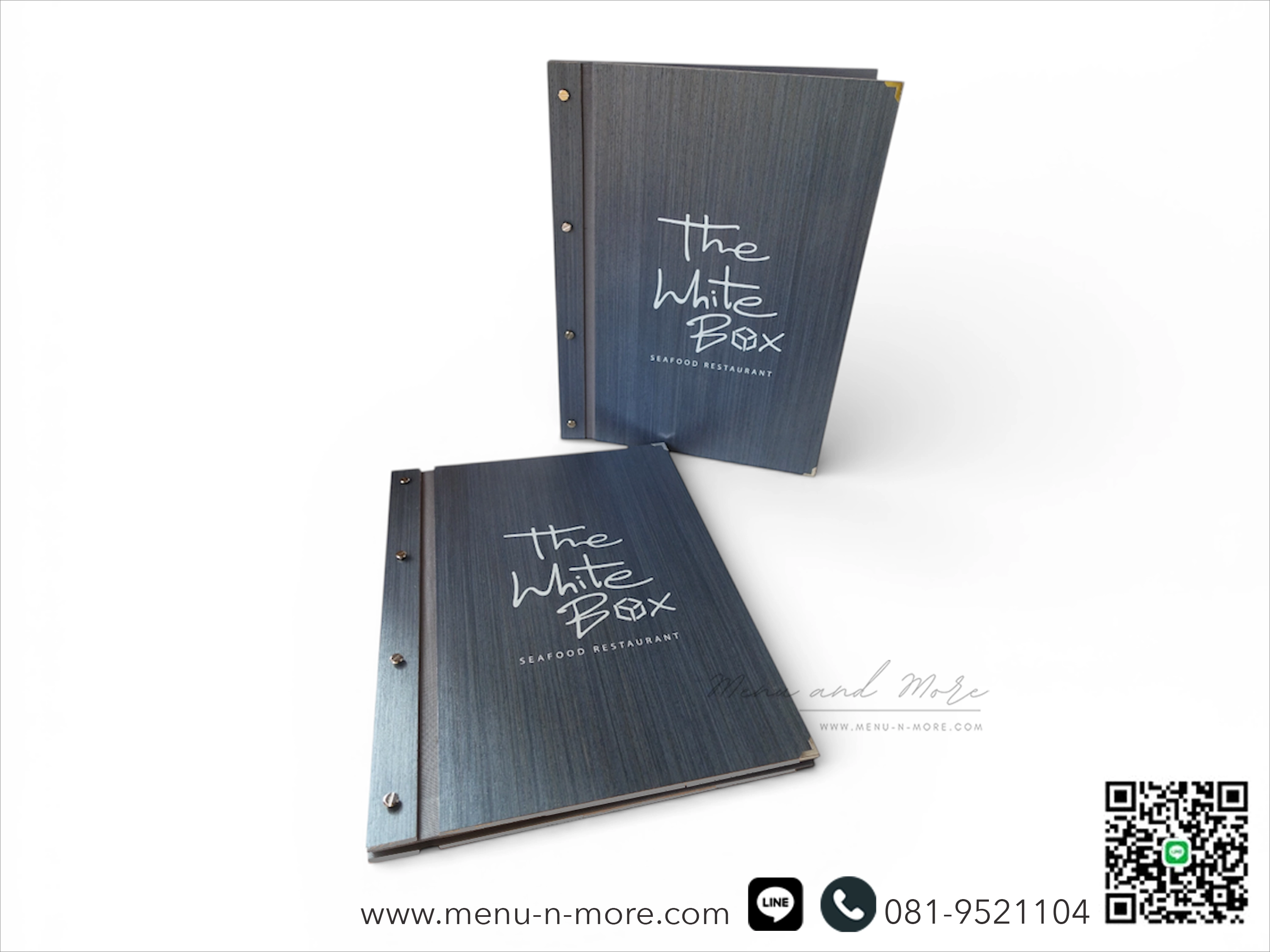 แฟ้มเมนูอาหารทำจากไม้