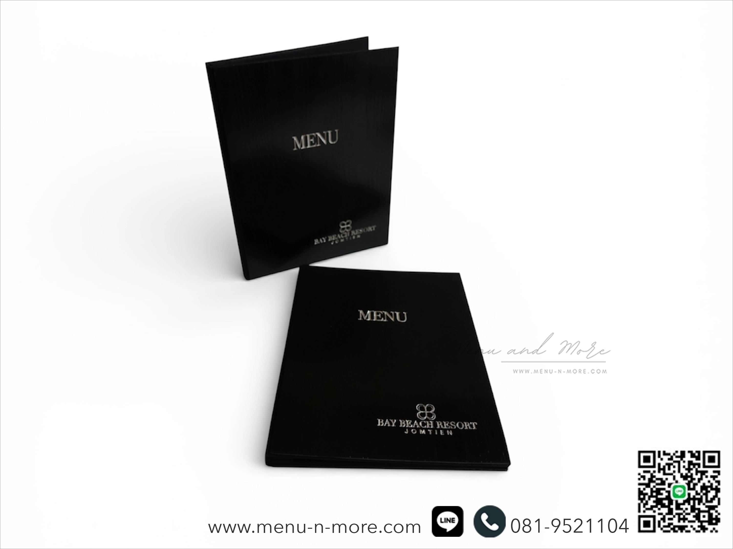 แฟ้มเมนูอาหารทำจากไม้