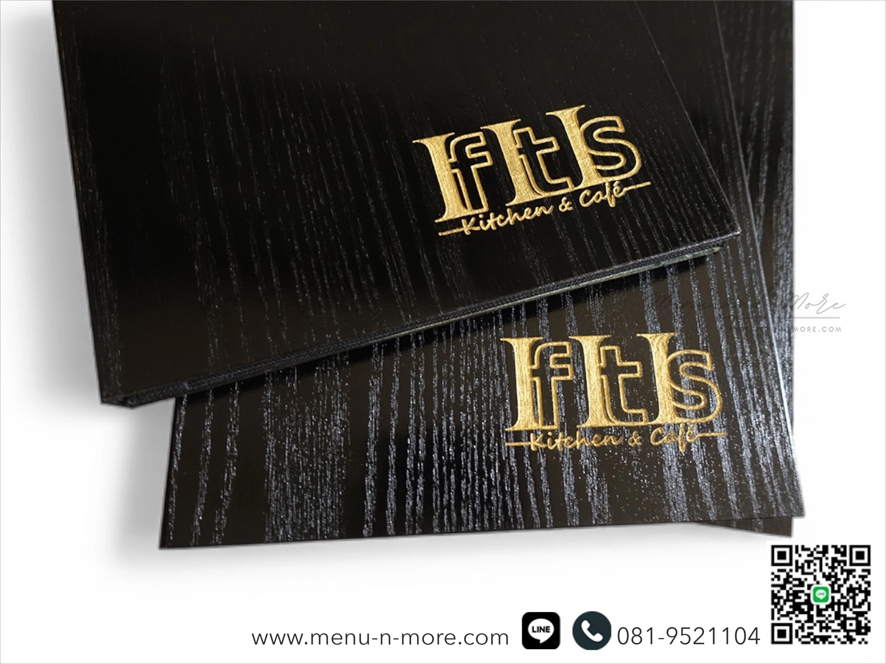 แฟ้มเมนูอาหารทำจากไม้