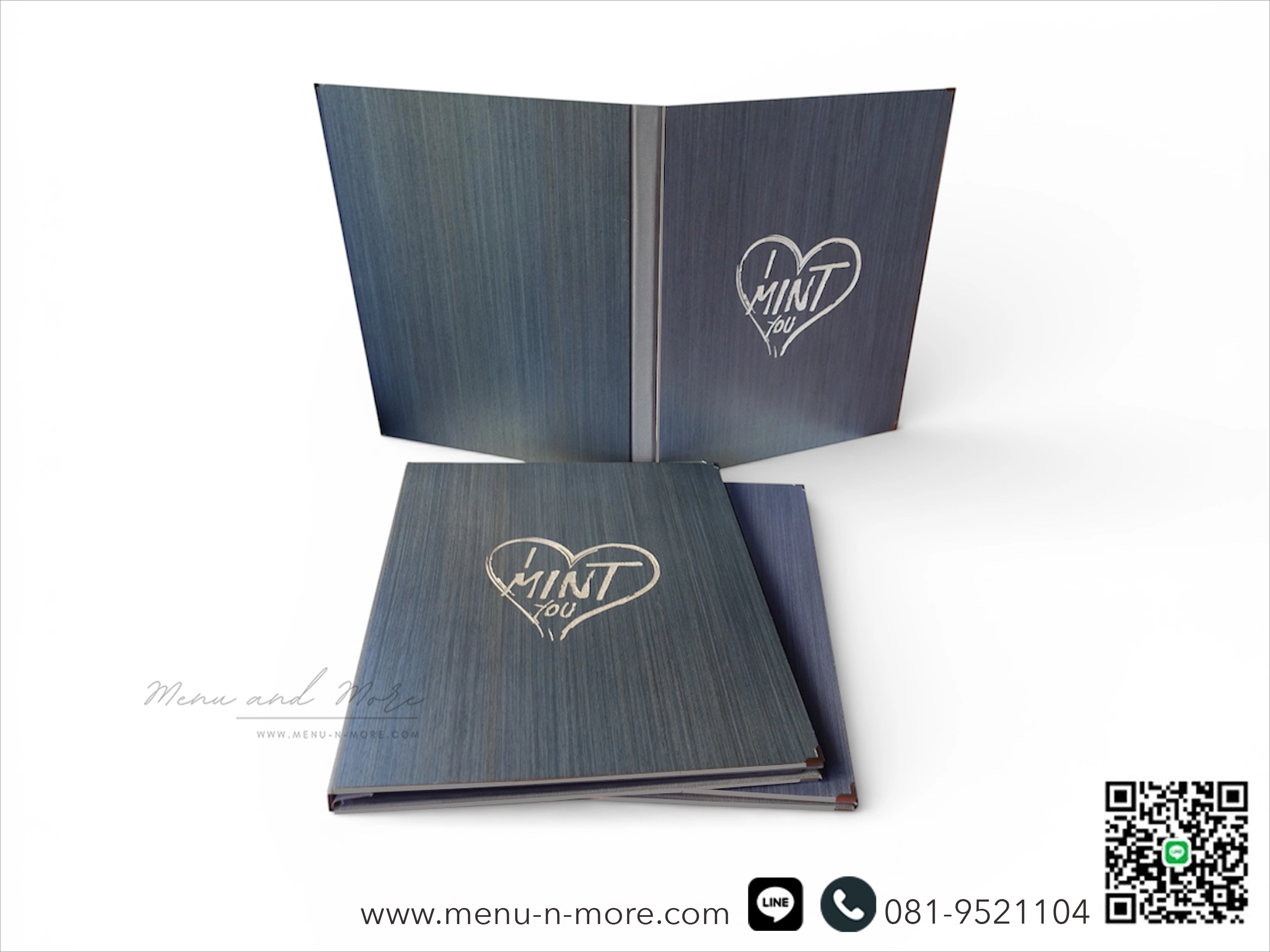 แฟ้มเมนูอาหารทำจากไม้