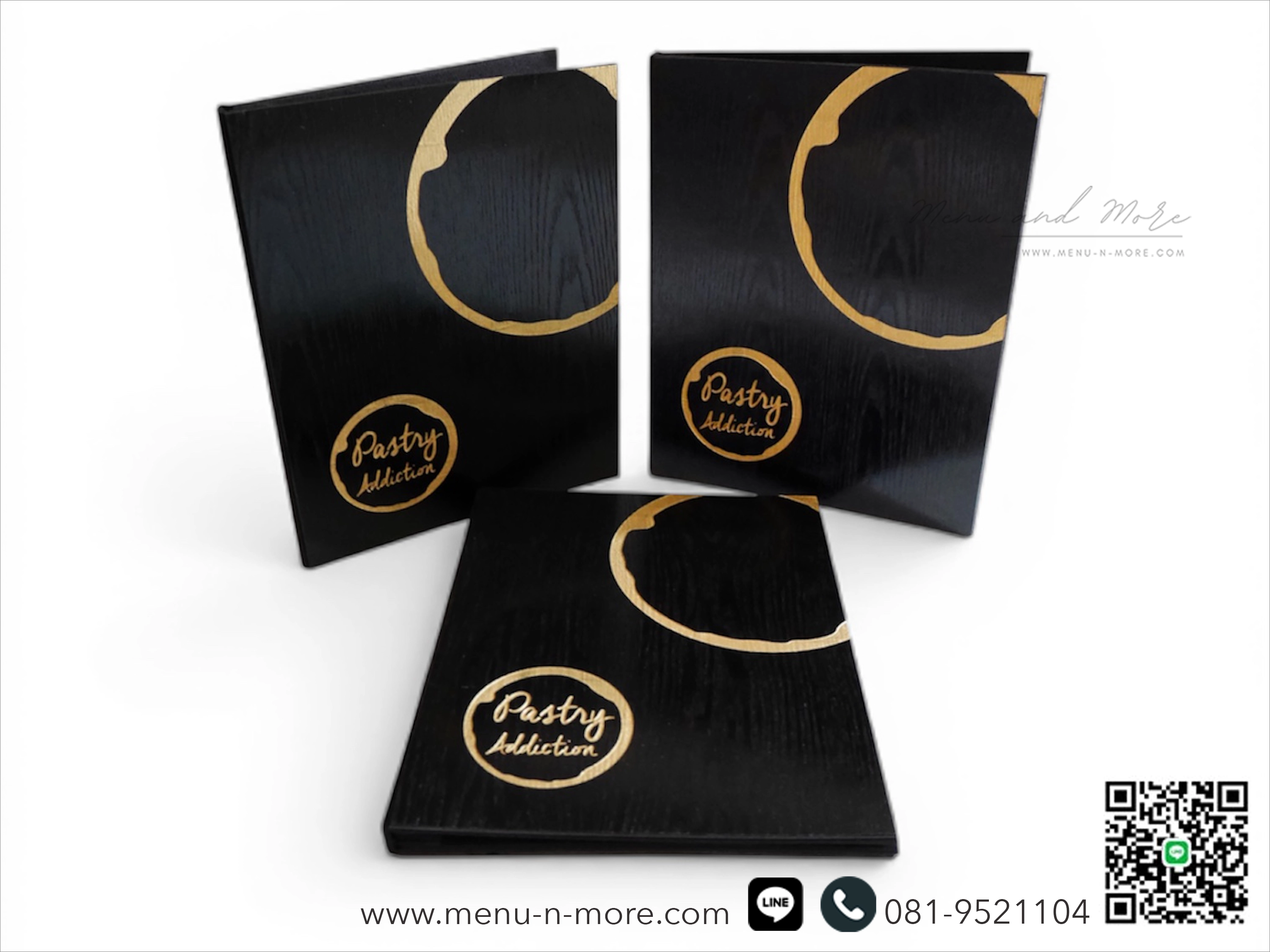 แฟ้มเมนูอาหารทำจากไม้