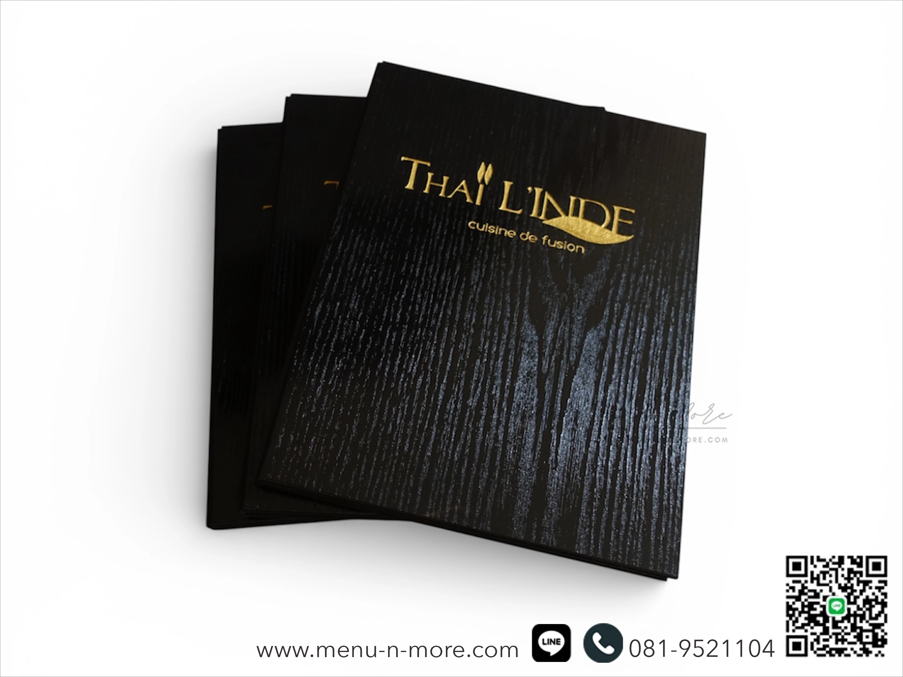 แฟ้มเมนูอาหารทำจากไม้