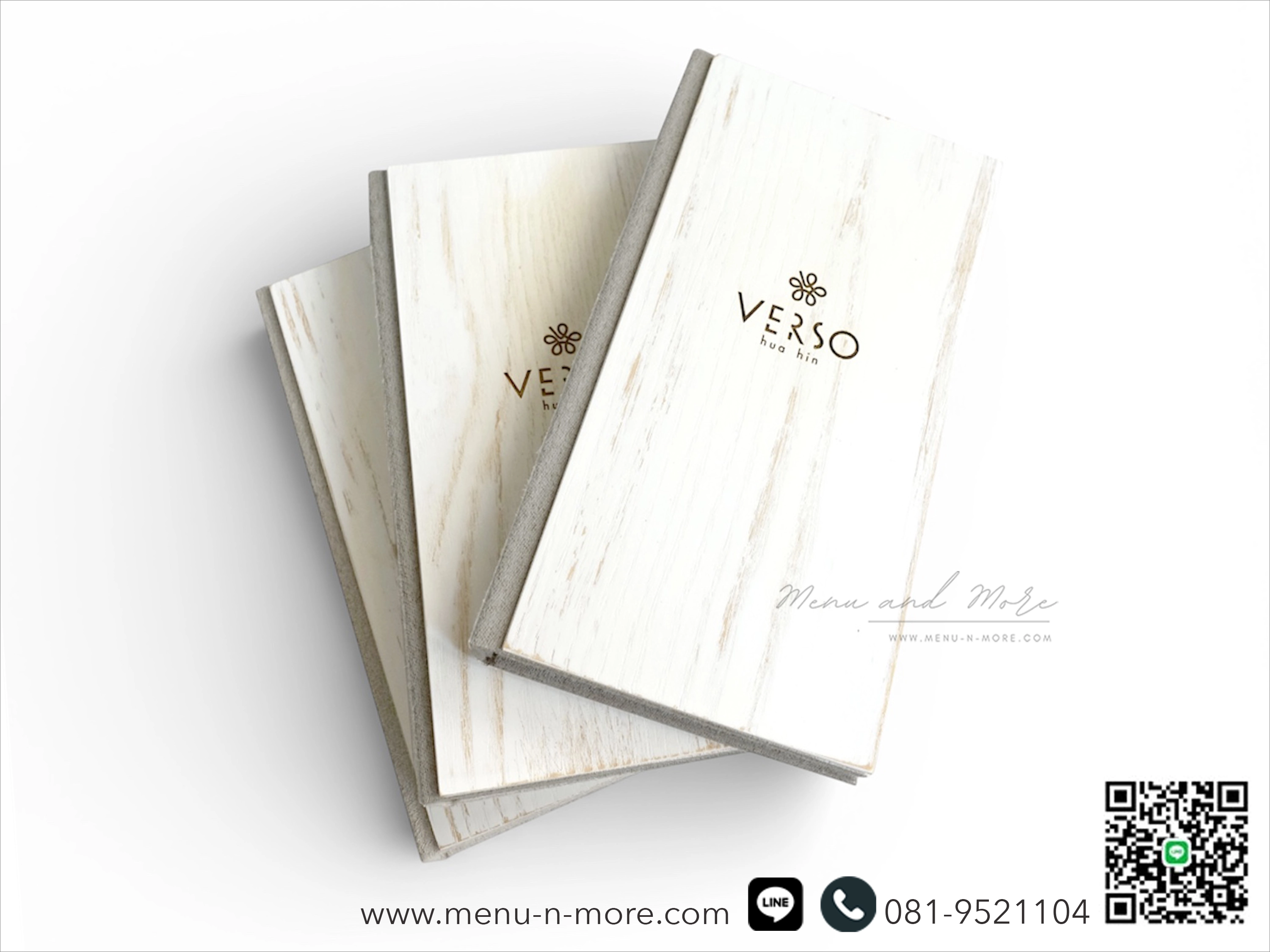 แฟ้มเมนูอาหารทำจากไม้