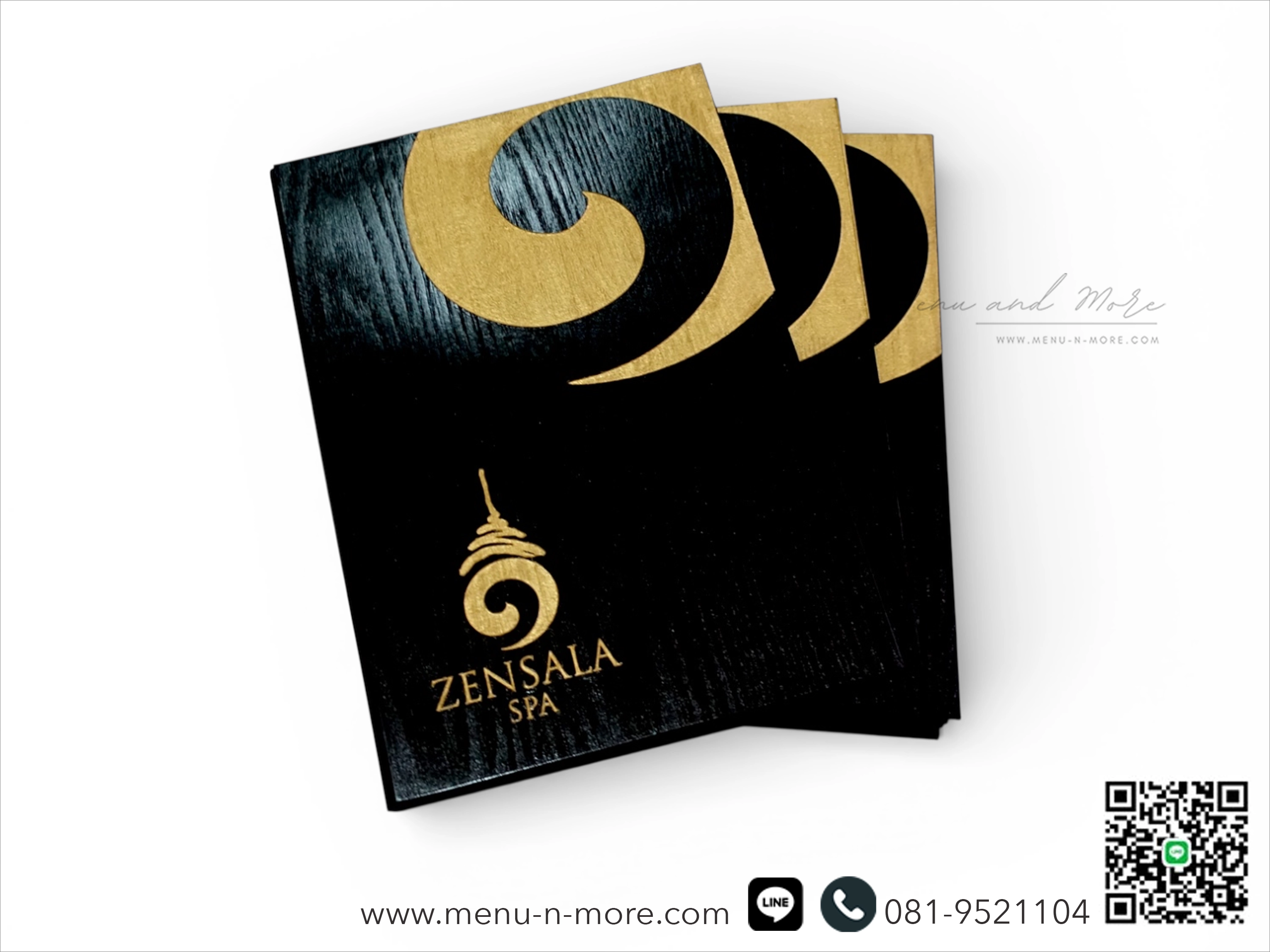 แฟ้มเมนูอาหารทำจากไม้