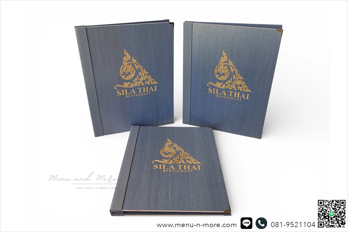 แฟ้มเมนูทำจากไม้