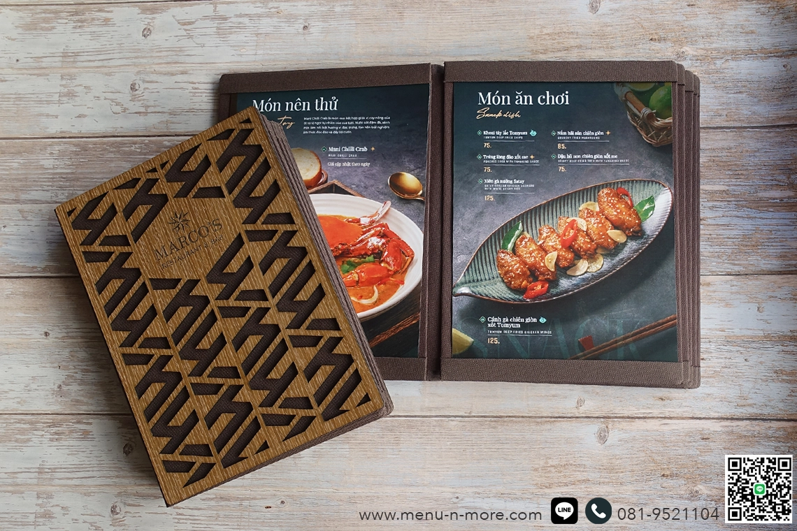 แฟ้มเมนูไม้คุณภาพดี