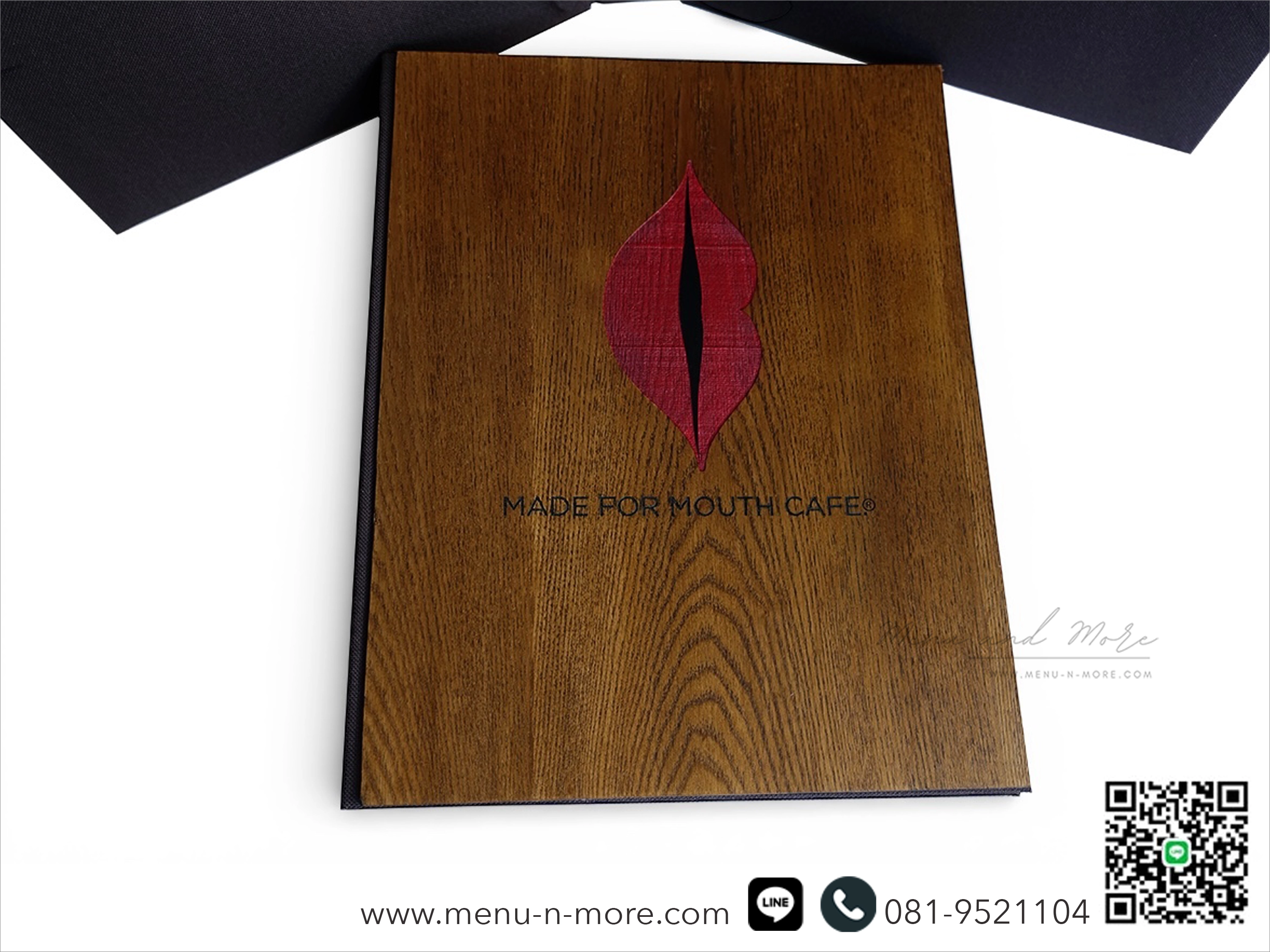 แฟ้มเมนูไม้สำหรับร้านอาหาร