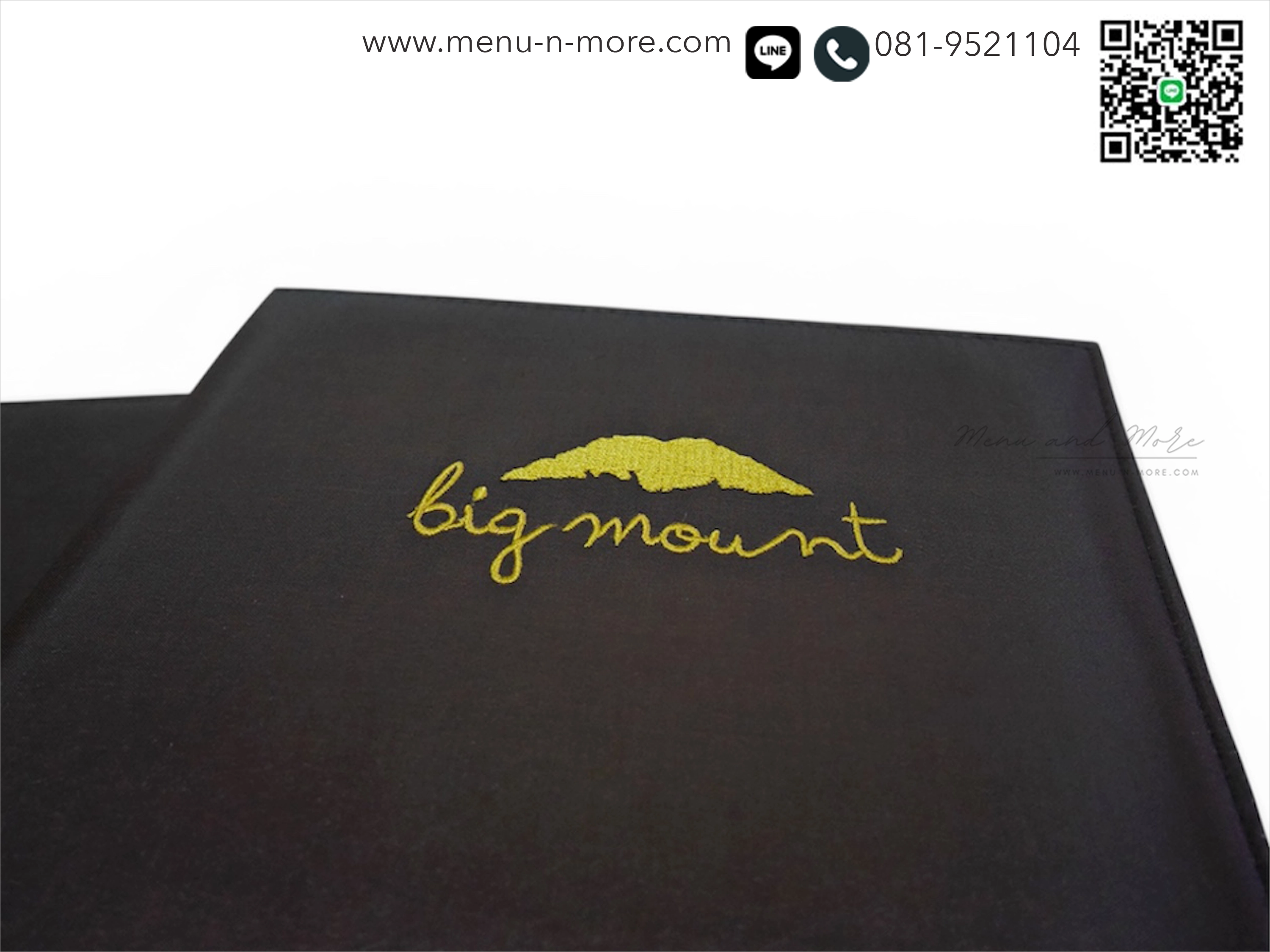 แฟ้มเมนูผ้าปักโลโก้