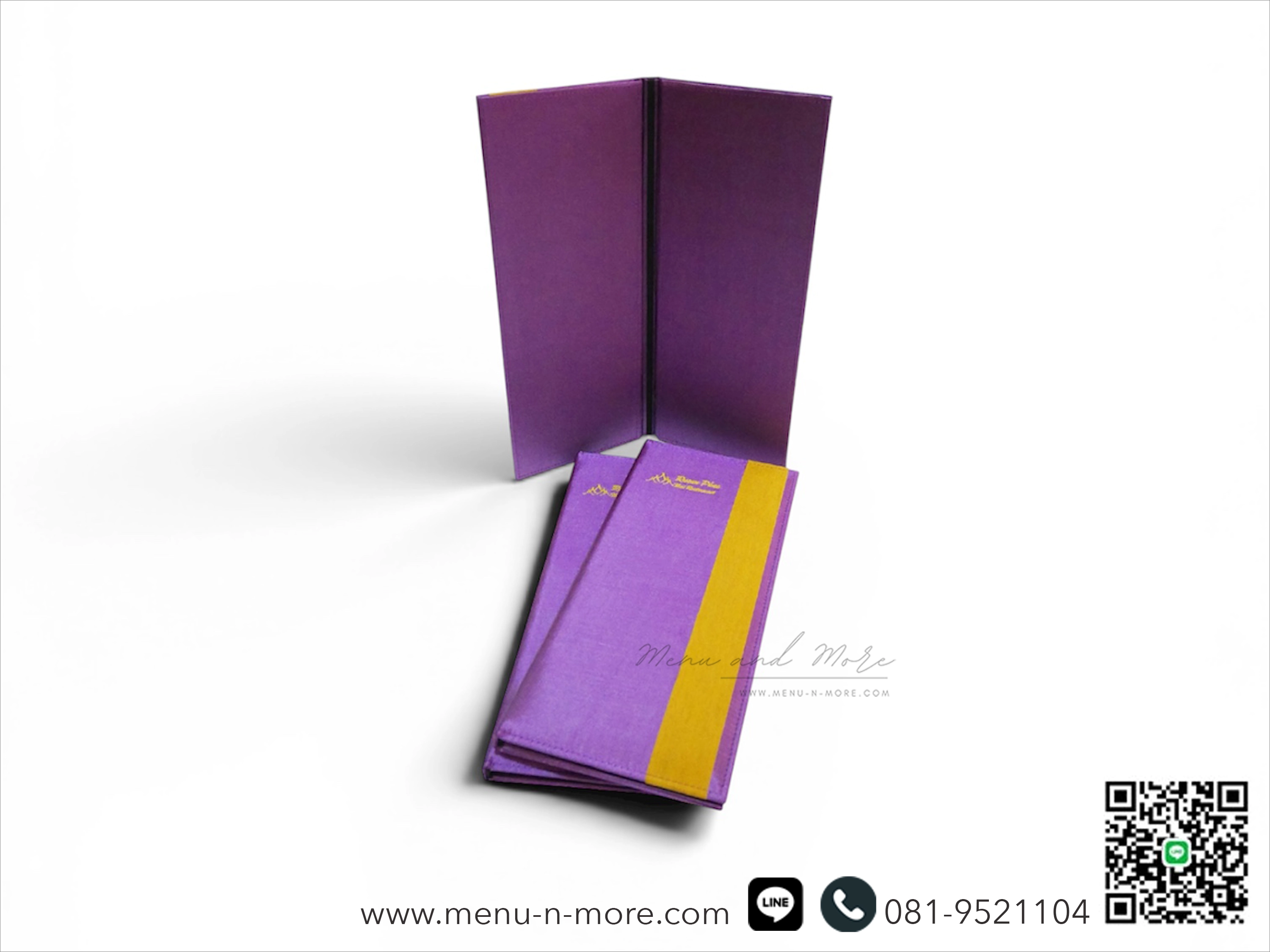 แฟ้มเมนูผ้าปักโลโก้