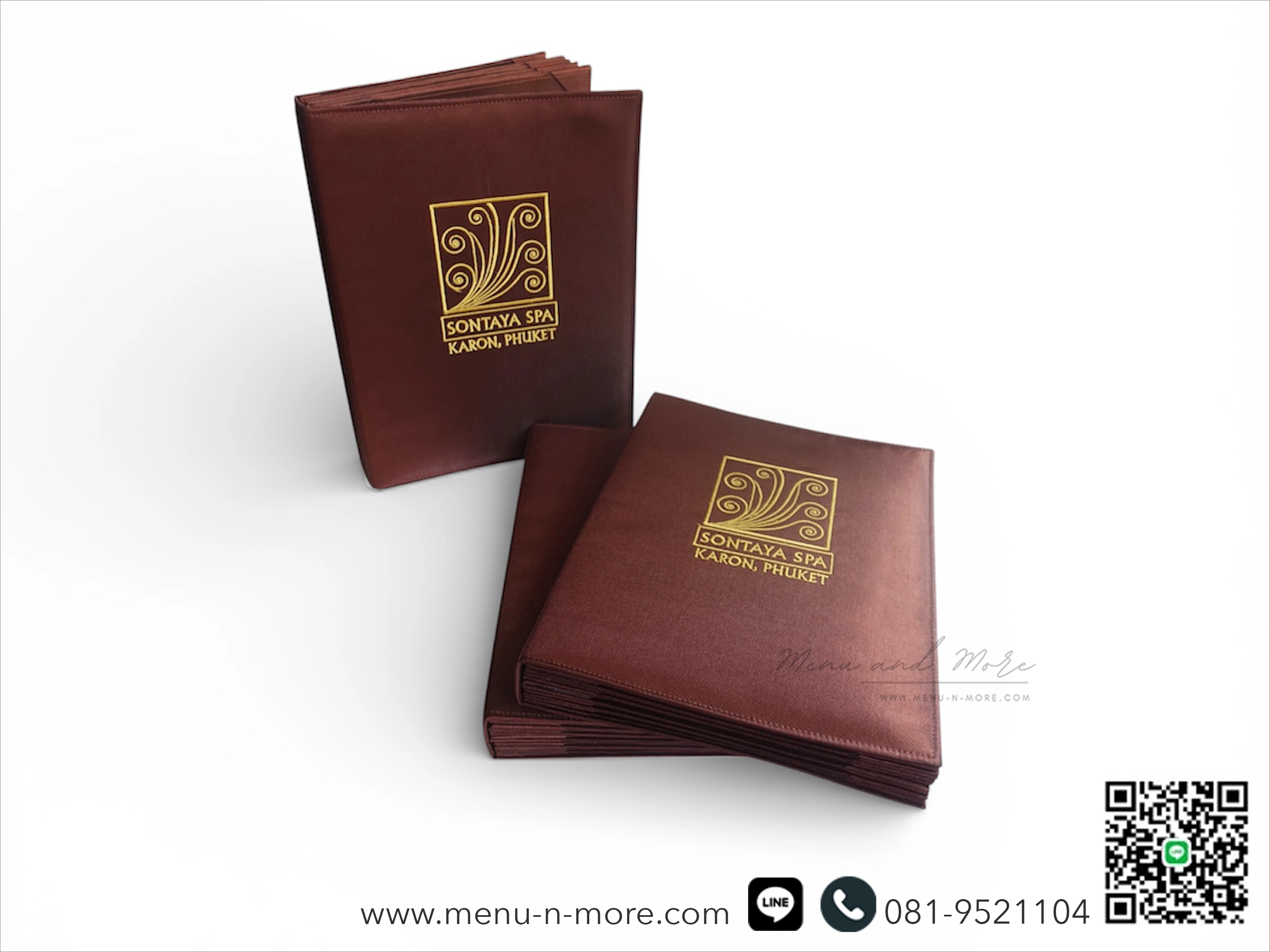 แฟ้มปกเมนูผ้ากันน้ำปักโลโก้