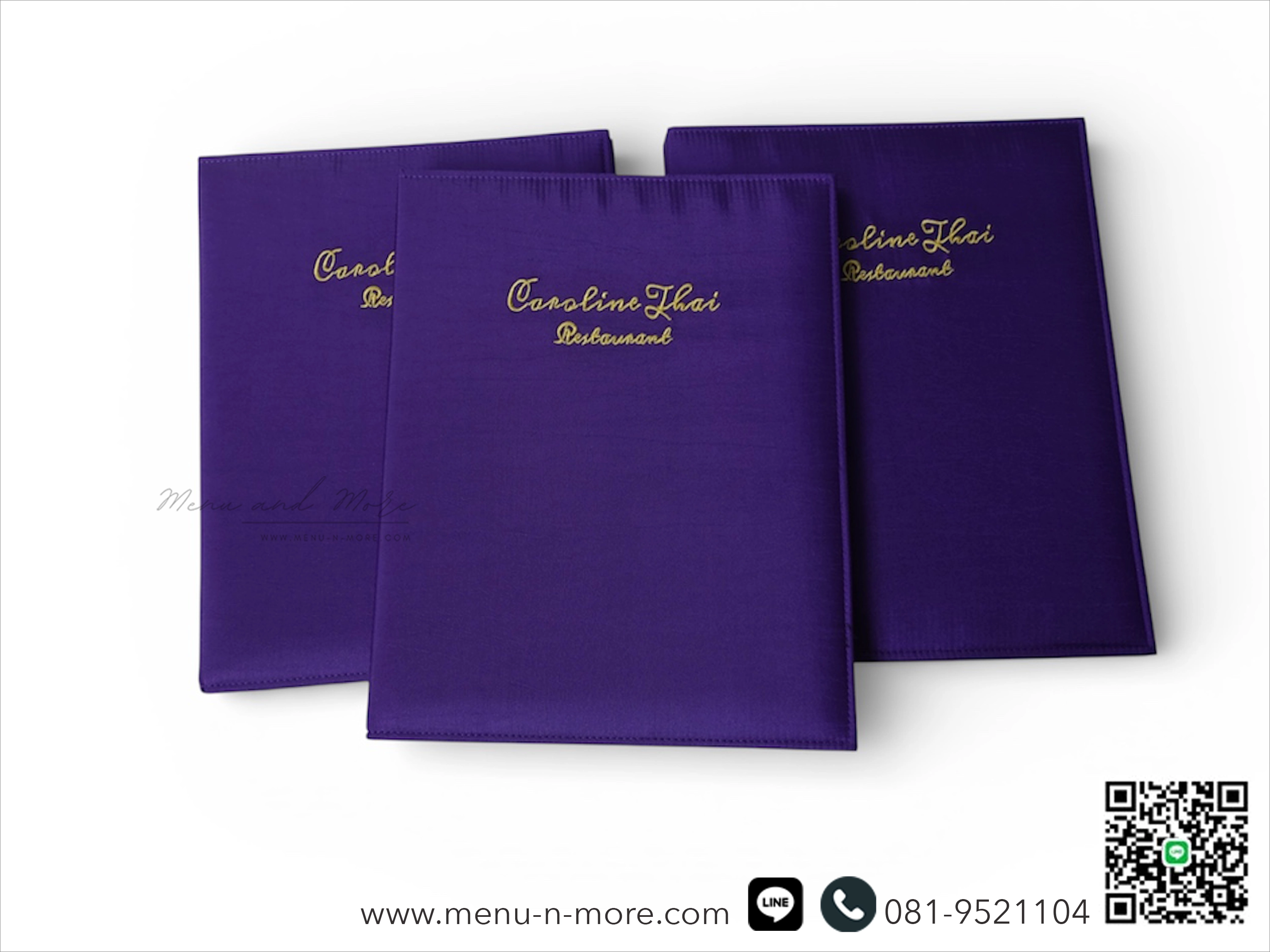 แฟ้มเมนูผ้าไหมเทียมทำกันน้ำ