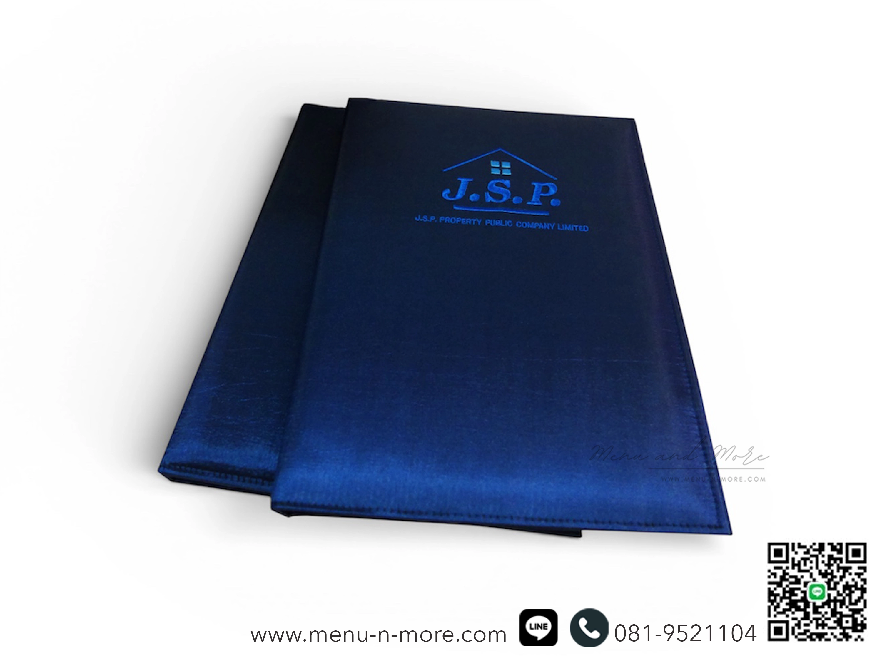 แฟ้มเมนูผ้าปักโลโก้