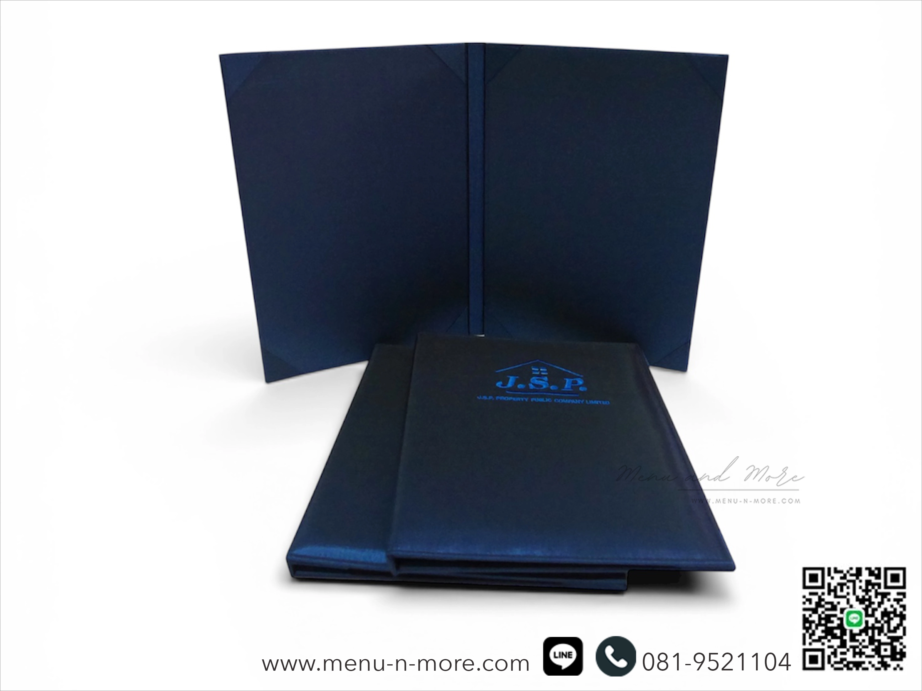 แฟ้มเมนูผ้าปักโลโก้