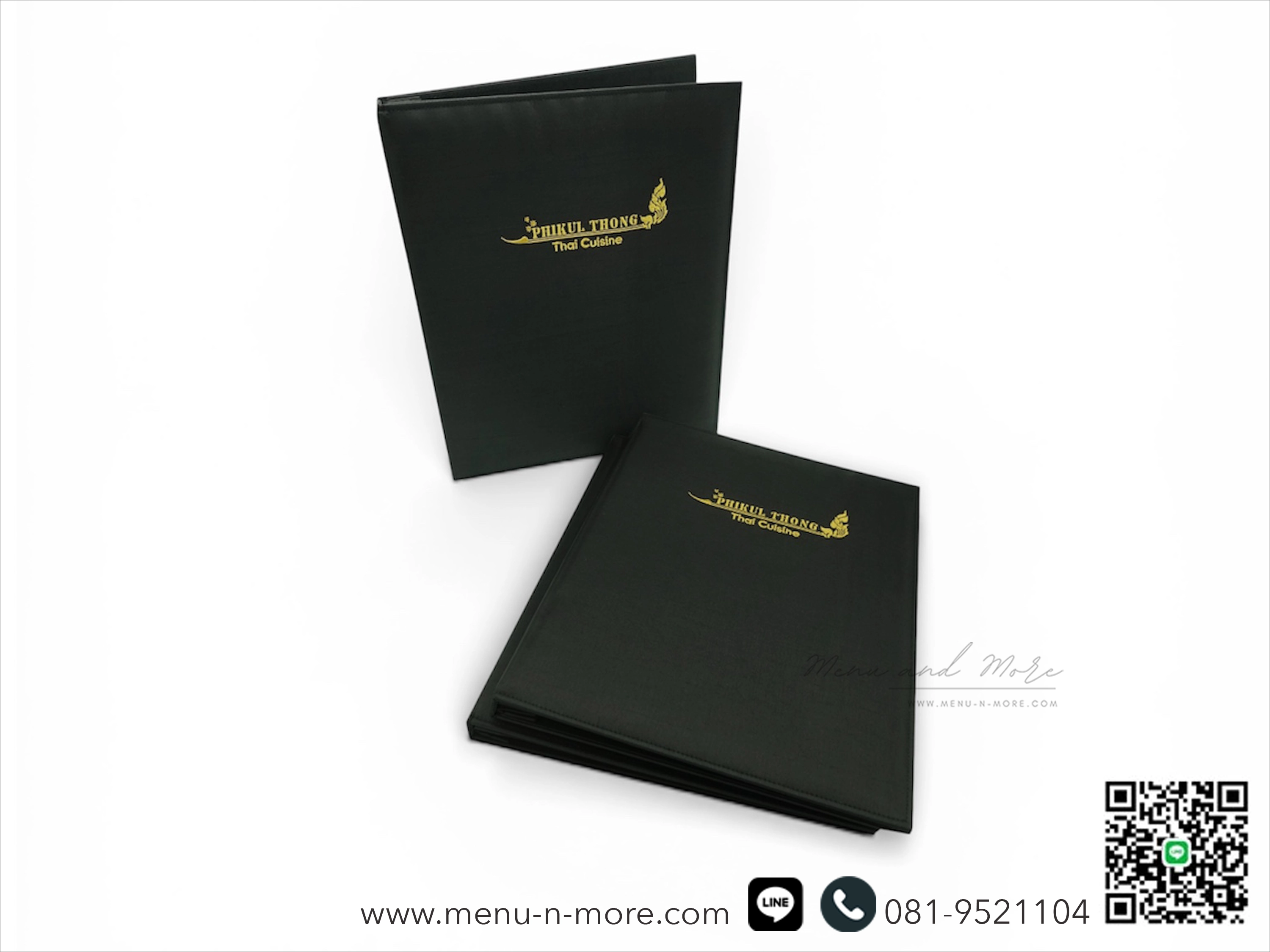 แฟ้มเมนูผ้าปักโลโก้