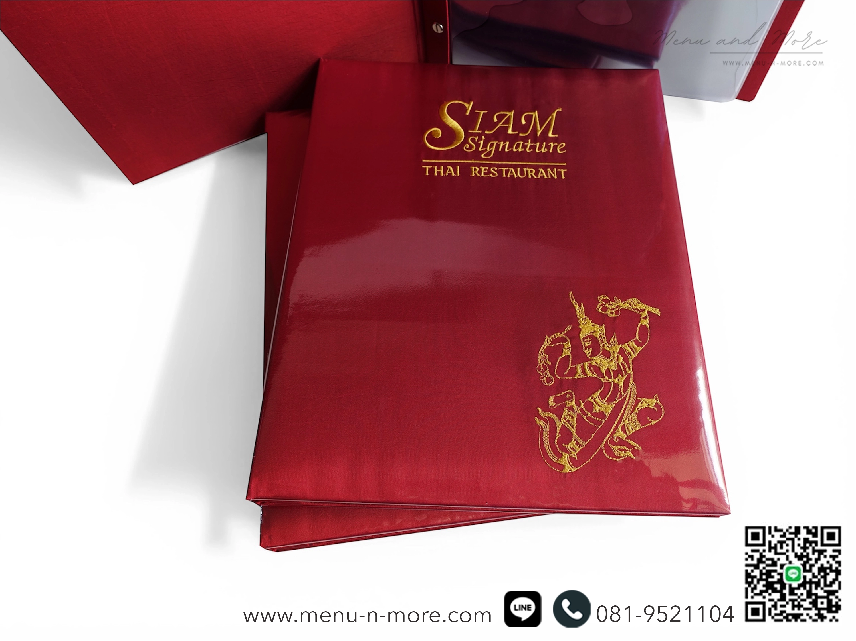 แฟ้มเมนูอาหารทำจากผ้า