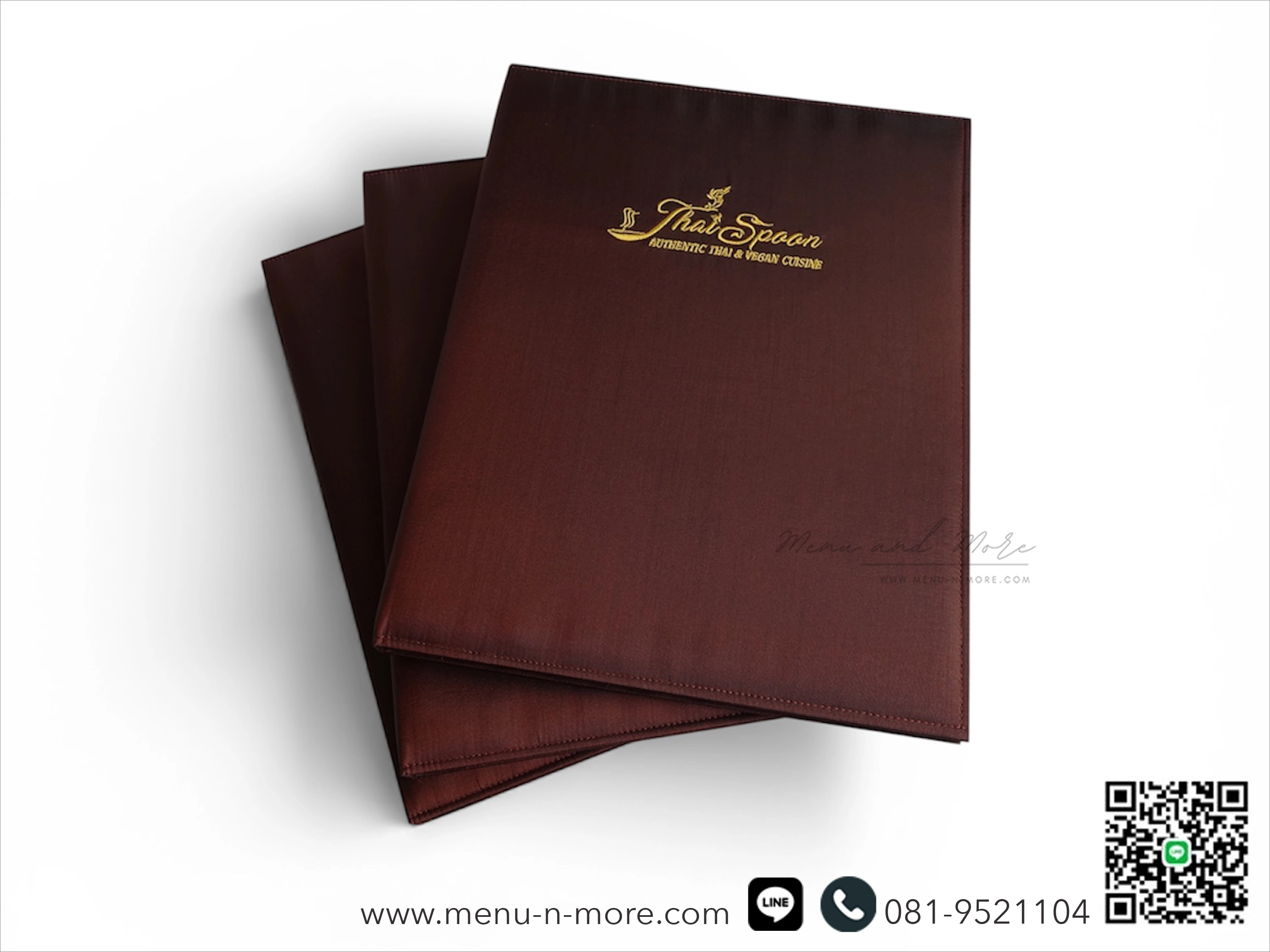 แฟ้มเมนูอาหารทำจากผ้า