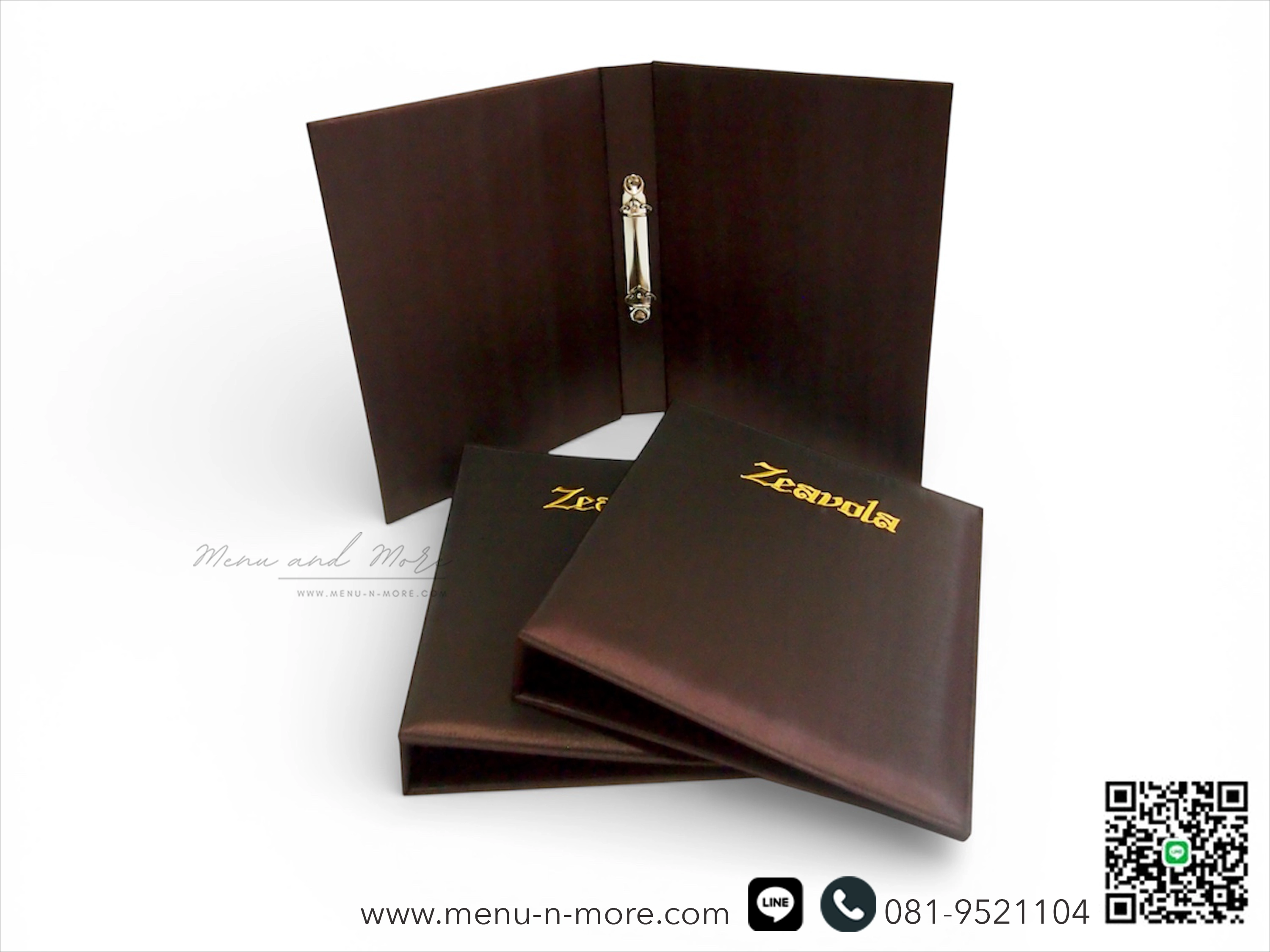 แฟ้มเมนูผ้ากันน้ำปักโลโก้