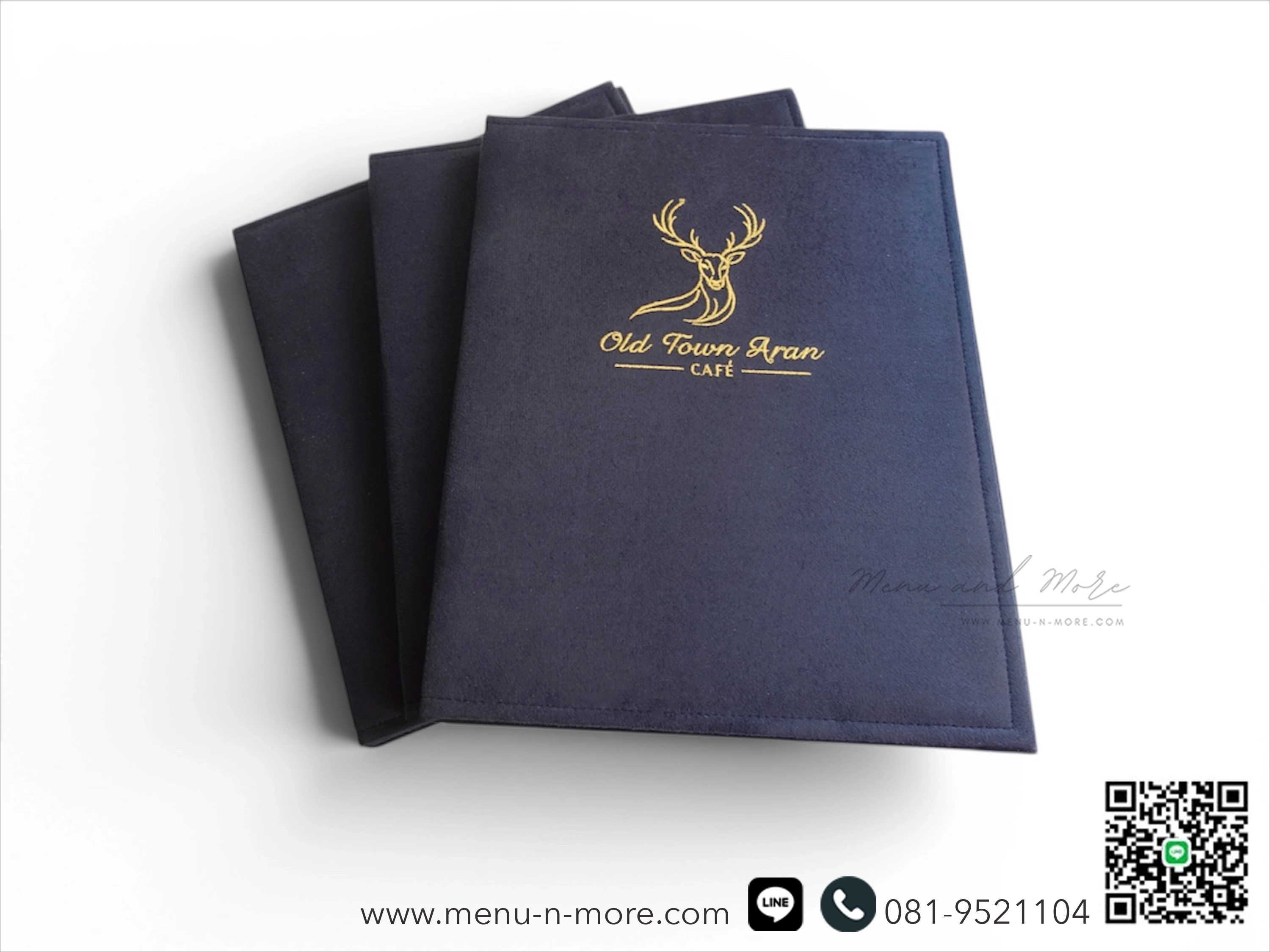 ปกเมนูอาหารปักโลโก้