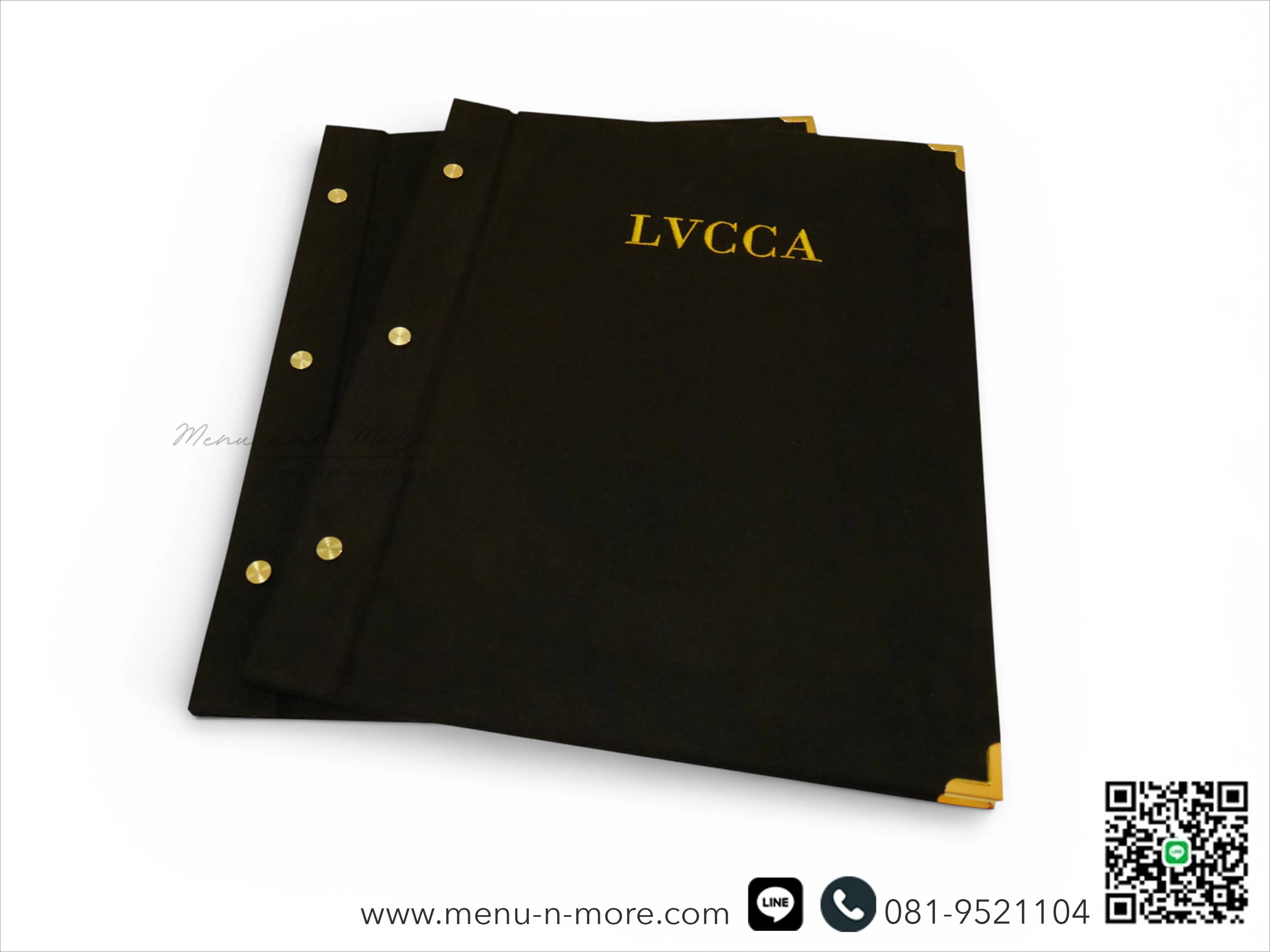 แฟ้มเมนูผ้ากันน้ำปักโลโก้