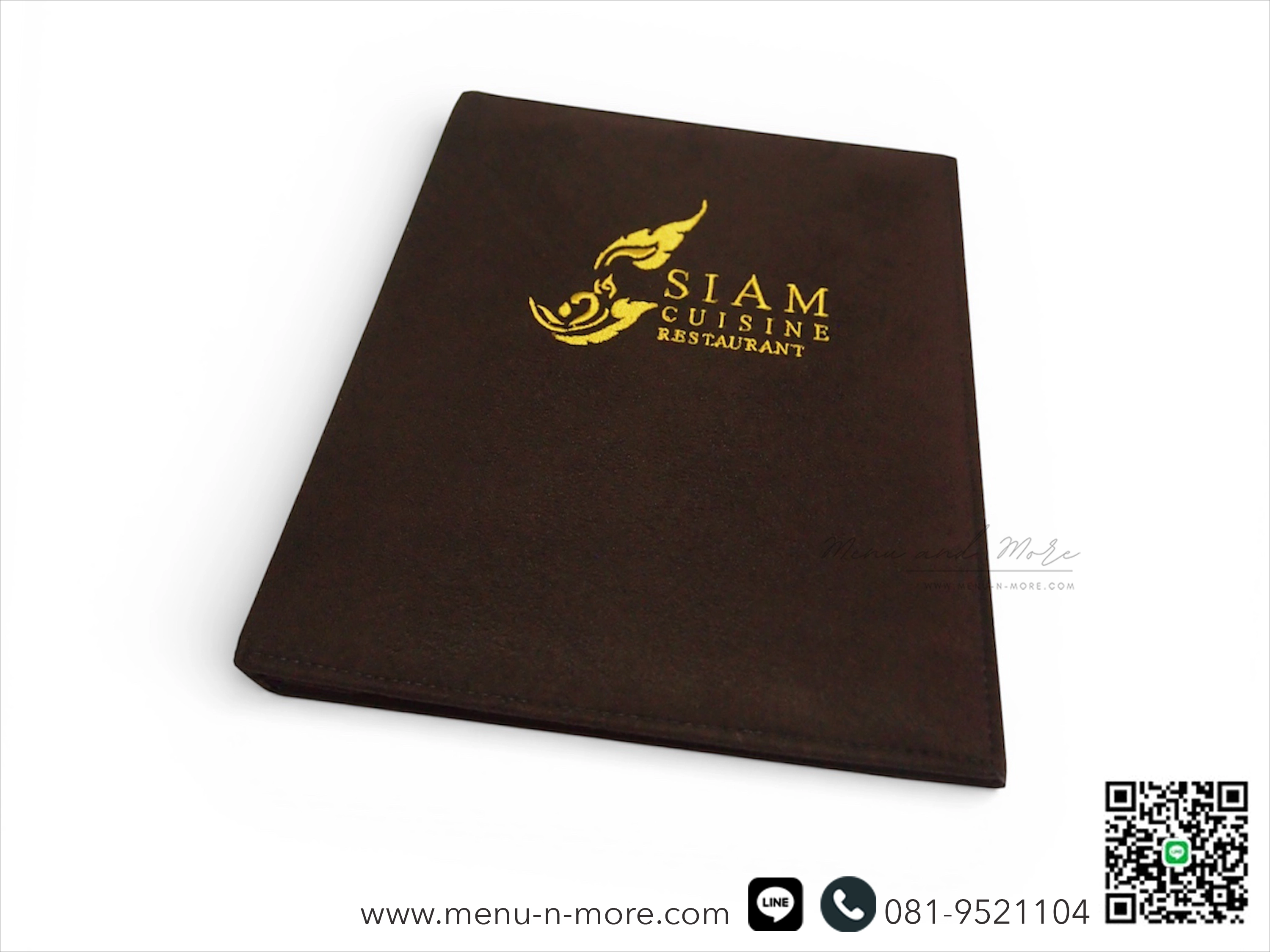 แฟ้มเมนูอาหารทำจากผ้า