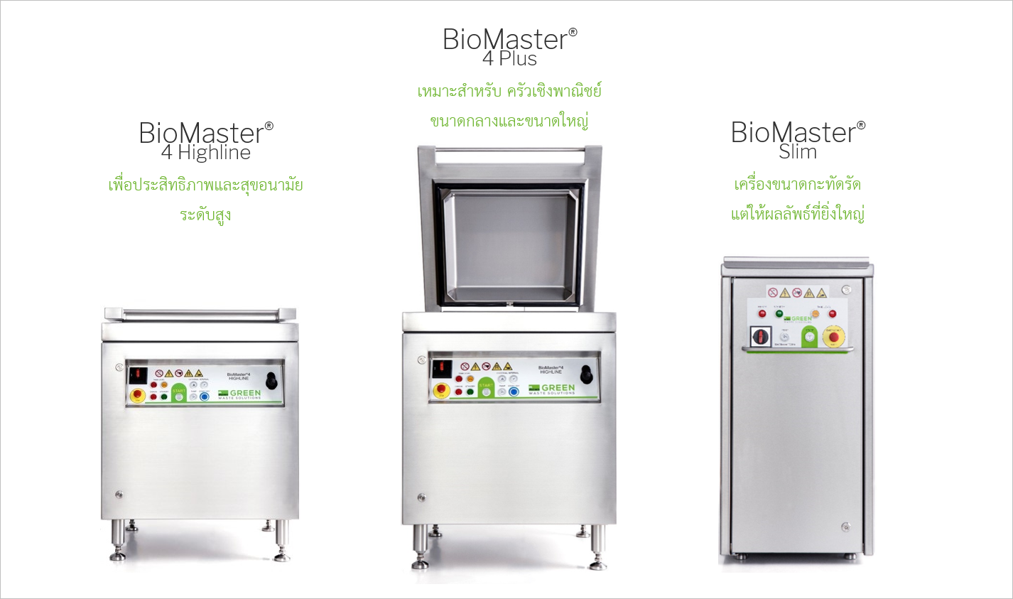 Meiko - เครื่องกำจัดของเสีย BioMaster Seires
