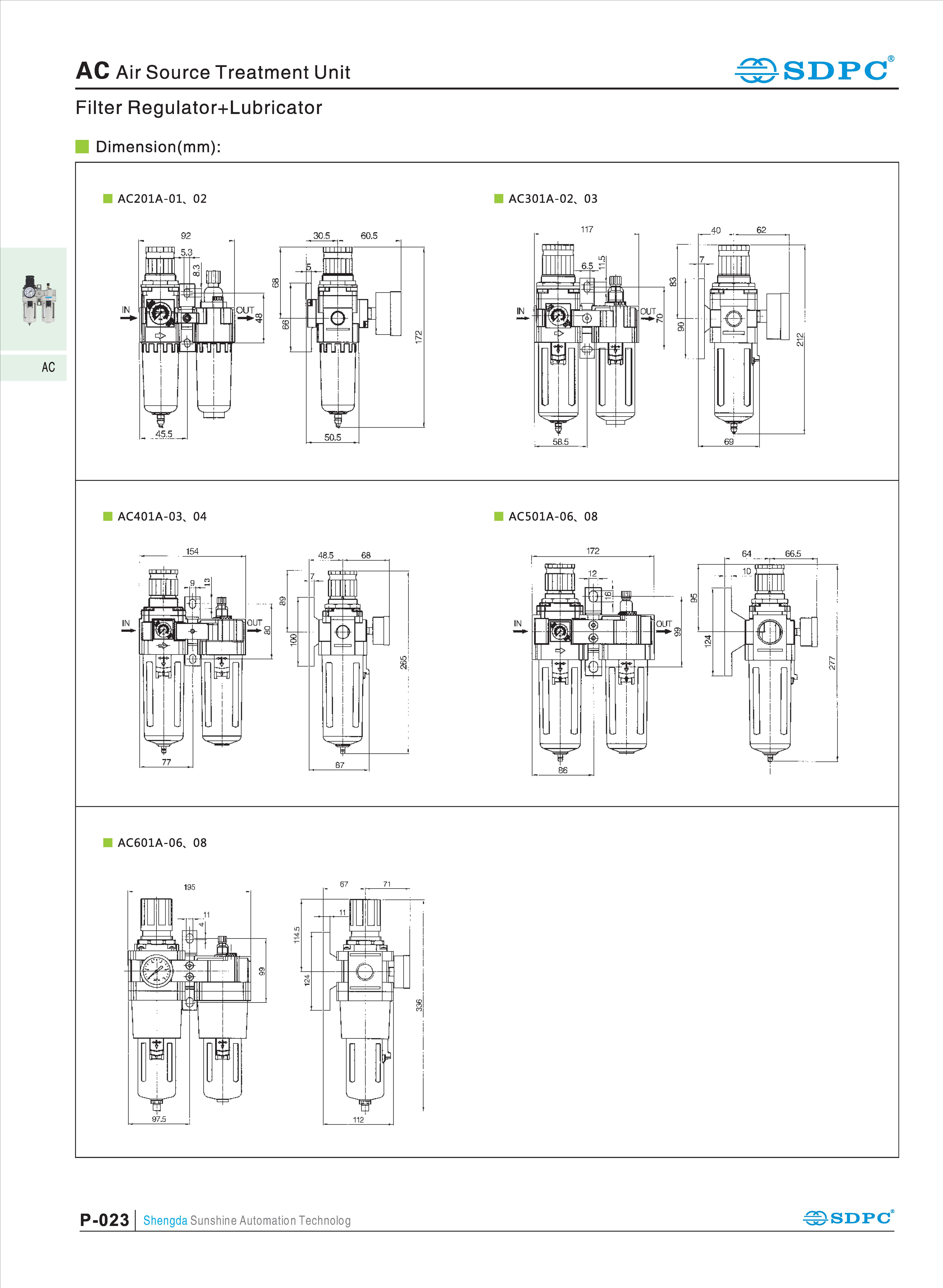 AC Filte Regulator+Lubricator