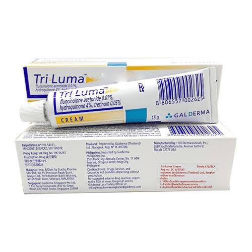 Tri Luma Cream 15 g.ไตร ลูม่า ยาครีมรักษาฝ้า ลดรอยด่างดำที่แพทย์ผิวหนังแนะนำ แนะนำปรึกษาแพทย์ก่อนใช้