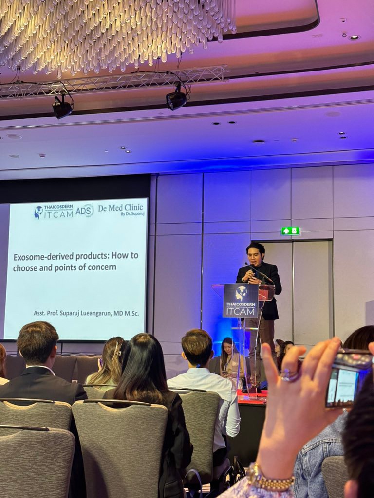 หมอรุจได้รับเกียรติเป็นวิทยากรในงาน Skin Quality: CLINICAL RELEVANCE 360◦ approach แชร์ข้อมูลในหัวข้อ Exosome-derived products: How to choose and points of concern ครับ หมอรุจได้รับเกียรติเป็นวิทยากรในงาน Skin Quality: CLINICAL RELEVANCE 360◦ approach แชร์ข้อมูลในหัวข้อ Exosome-derived products: How to choose and points of concern ครับ
