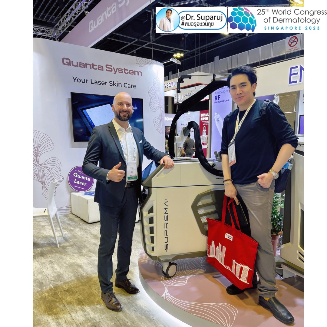 หมอรุจได้เข้าร่วมประชุม และนำเสนอผลงานวิจัยด้านการรักษาหลุมสิวแผลเป็นผมร่วงผมบาง ในงานประชุมแพทย์ผิวหนังระดับโลก World Congress of Dermatology WCD2023 ที่ประเทศสิงคโปร์ครับ หมอรุจได้เข้าร่วมประชุม และนำเสนอผลงานวิจัยด้านการรักษาหลุมสิวแผลเป็นผมร่วงผมบาง ในงานประชุมแพทย์ผิวหนังระดับโลก World Congress of Dermatology WCD2023 ที่ประเทศสิงคโปร์ครับ