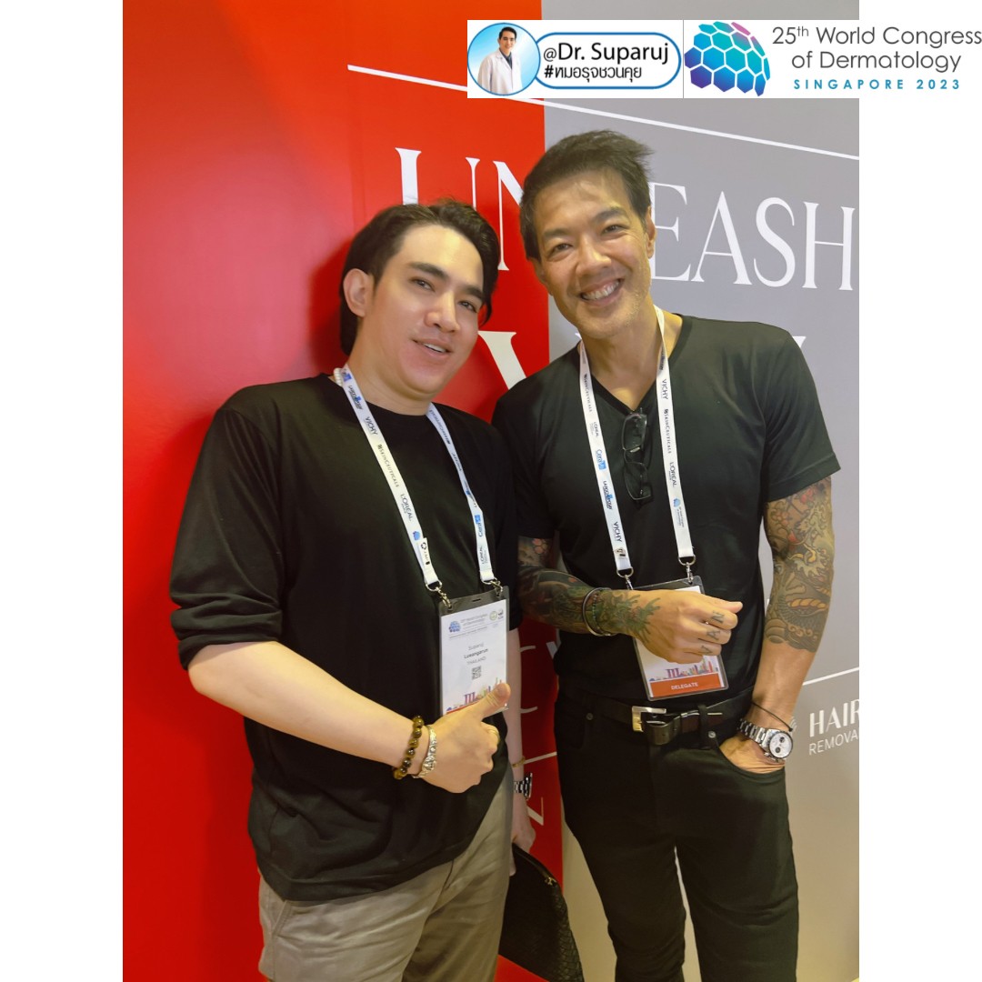 หมอรุจได้เข้าร่วมประชุม และนำเสนอผลงานวิจัยด้านการรักษาหลุมสิวแผลเป็นผมร่วงผมบาง ในงานประชุมแพทย์ผิวหนังระดับโลก World Congress of Dermatology WCD2023 ที่ประเทศสิงคโปร์ครับ หมอรุจได้เข้าร่วมประชุม และนำเสนอผลงานวิจัยด้านการรักษาหลุมสิวแผลเป็นผมร่วงผมบาง ในงานประชุมแพทย์ผิวหนังระดับโลก World Congress of Dermatology WCD2023 ที่ประเทศสิงคโปร์ครับ