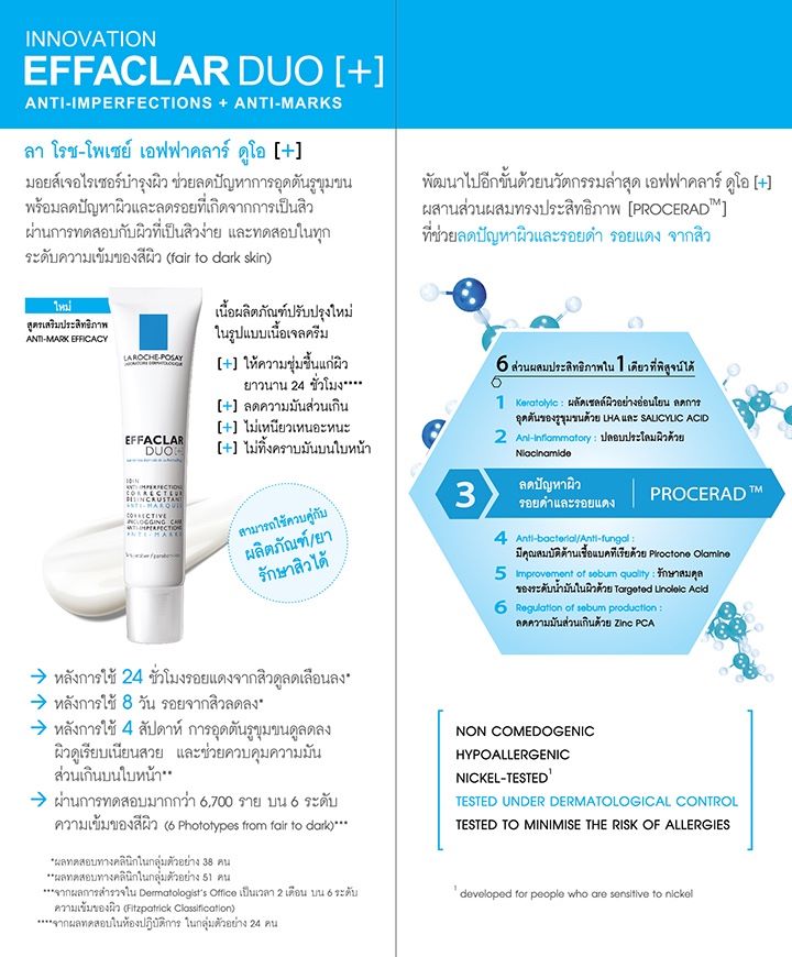 La Roche Posay Effaclar Duo+ ลาโรซ โพเซย์ เอฟฟาคลาร์ ดูโอ พลัส 40 ml