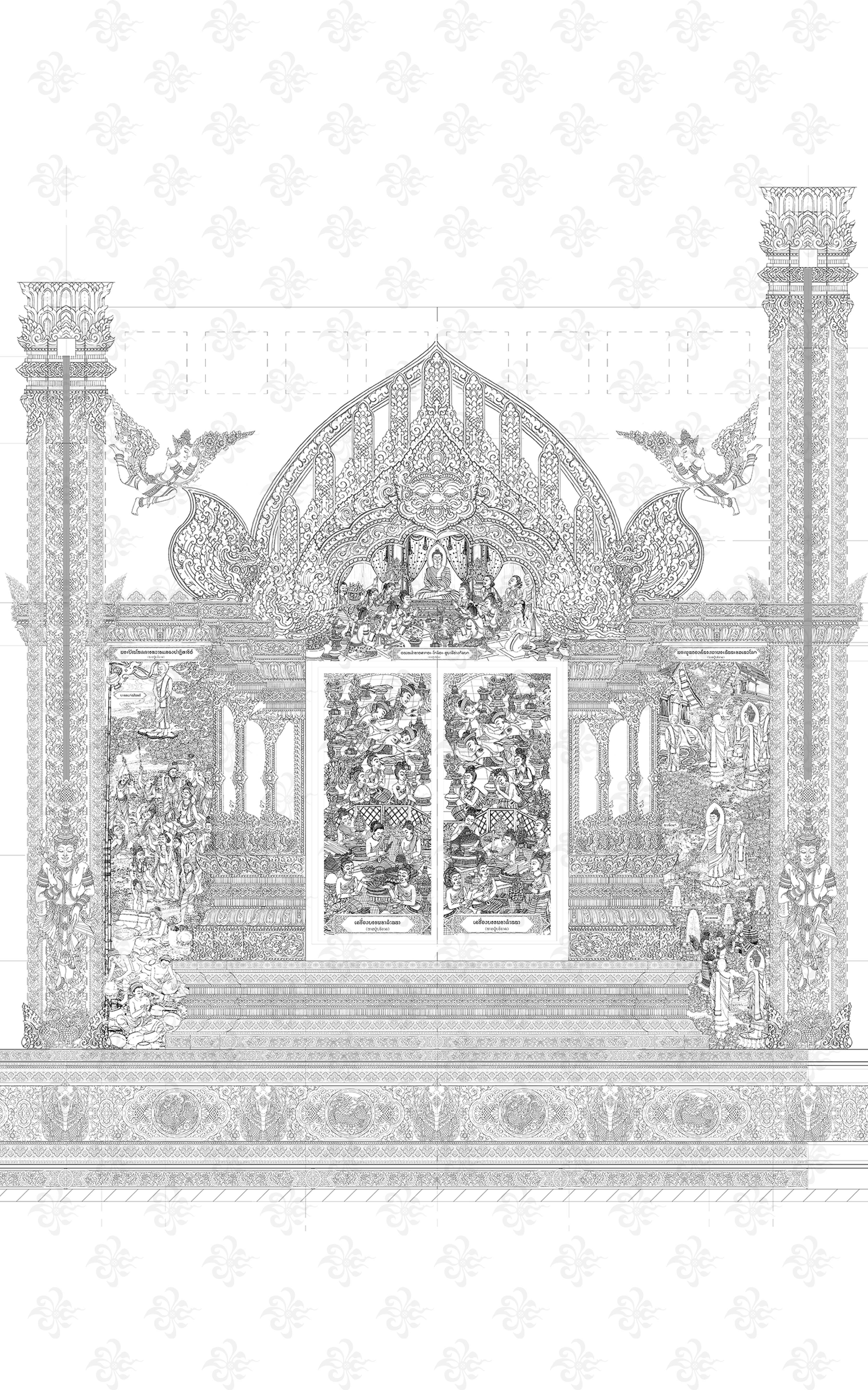 ออกแบบ วัดศรีดอนมูล สารภี เชียงใหม่ Watsridonmoon Chiang Mai