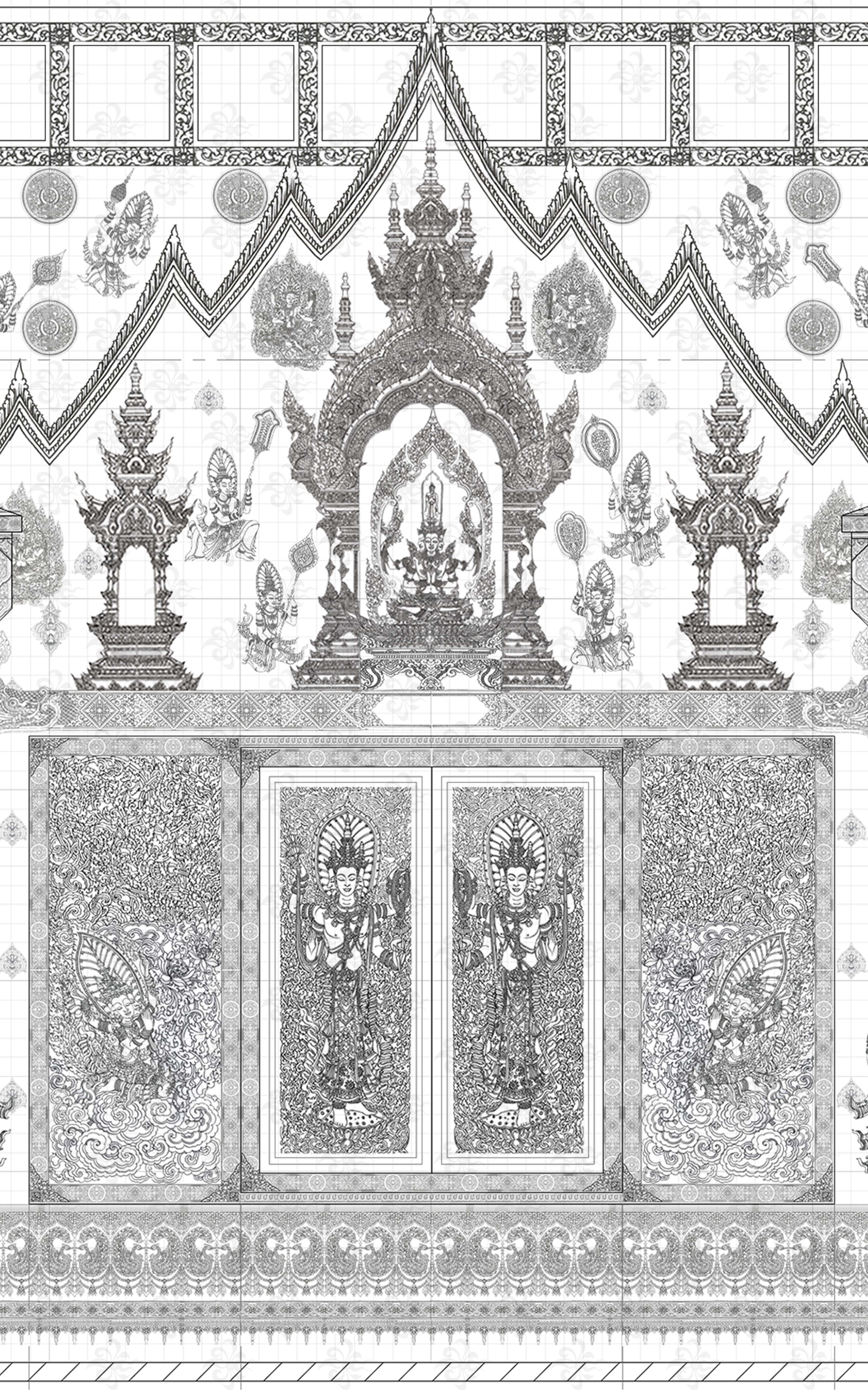 ออกแบบ วัดศรีดอนมูล สารภี เชียงใหม่ Watsridonmoon Chiang Mai