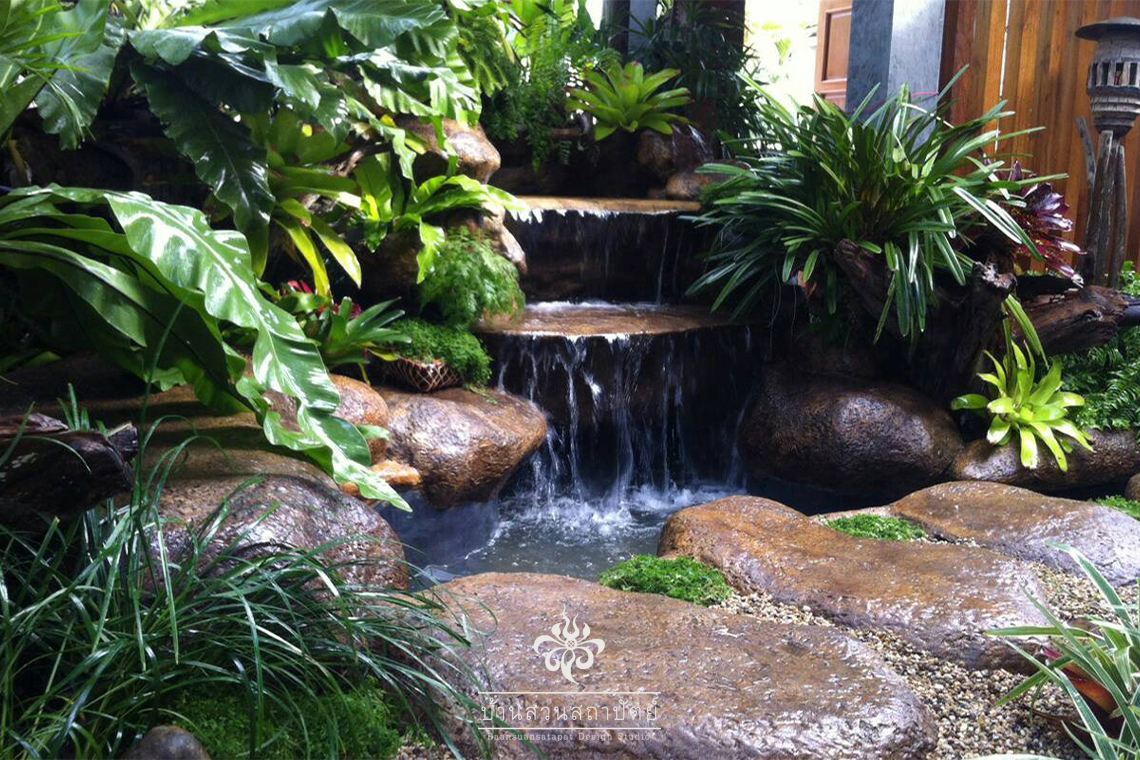 ออกแบบ จัดสวน น้ำตก หินเทียม ราคาถูก เชียงใหม่ ชลบุรี พัทยา เชียงดาว