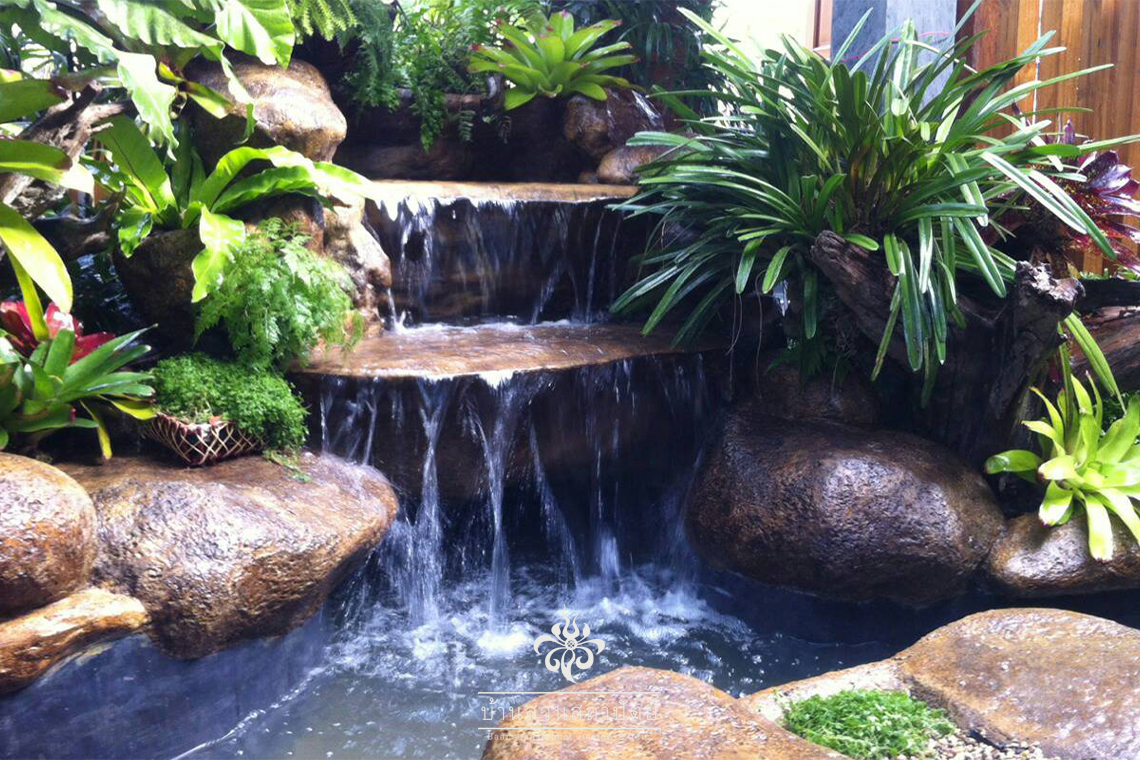 ออกแบบ จัดสวน น้ำตก หินเทียม ราคาถูก เชียงใหม่ ชลบุรี พัทยา เชียงดาว