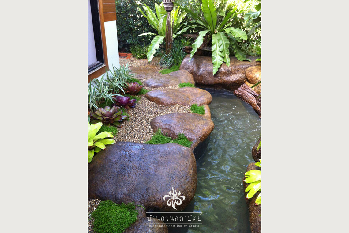 ออกแบบ จัดสวน น้ำตก หินเทียม ราคาถูก เชียงใหม่ ชลบุรี พัทยา เชียงดาว