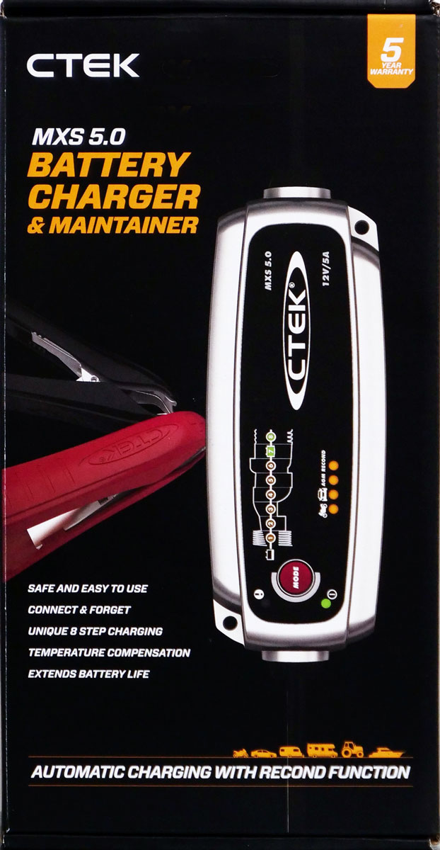CTEK MXS 5.0 Battery Charger with Automatic Temperature Compensation 2022 