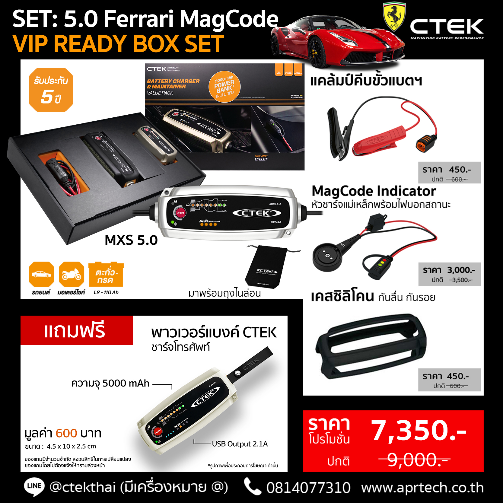 SET 5.0 Ferrari VIP READY BOX SET (MXS 5.0 + MagCode Indicator + Bumper)
