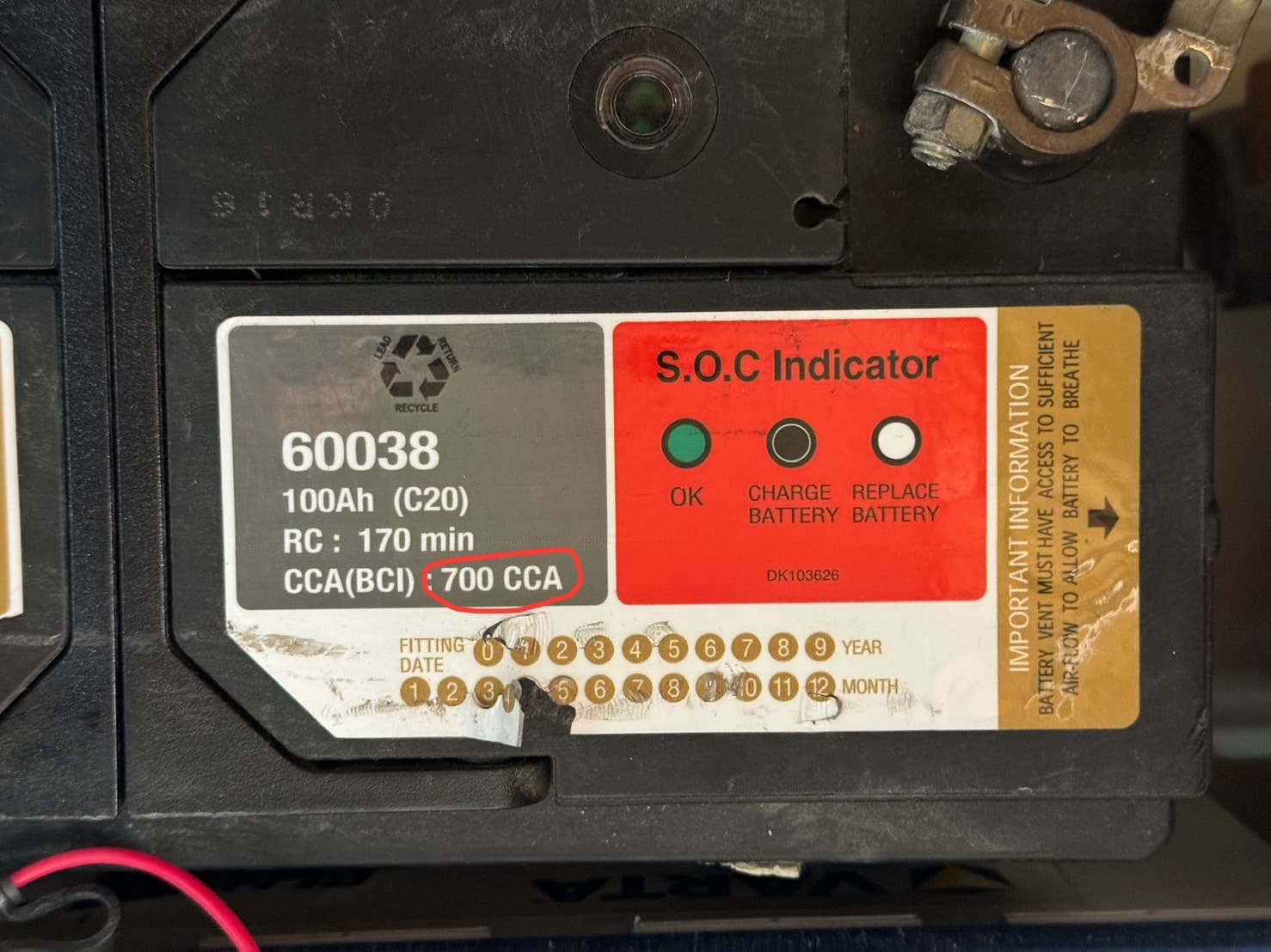 ค่า CCA แบตเตอรี่ คืออะไร