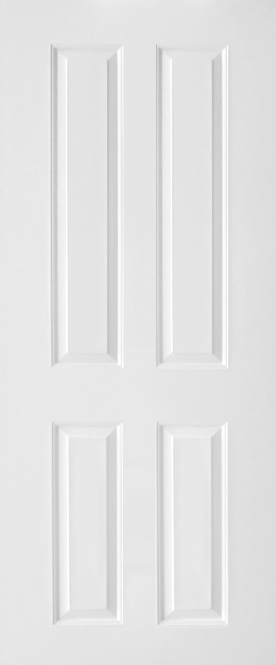 ประตูUPVC ผิวหน้าลายไม้ สีขาว บานลูกฟัก 4 ช่องตรง