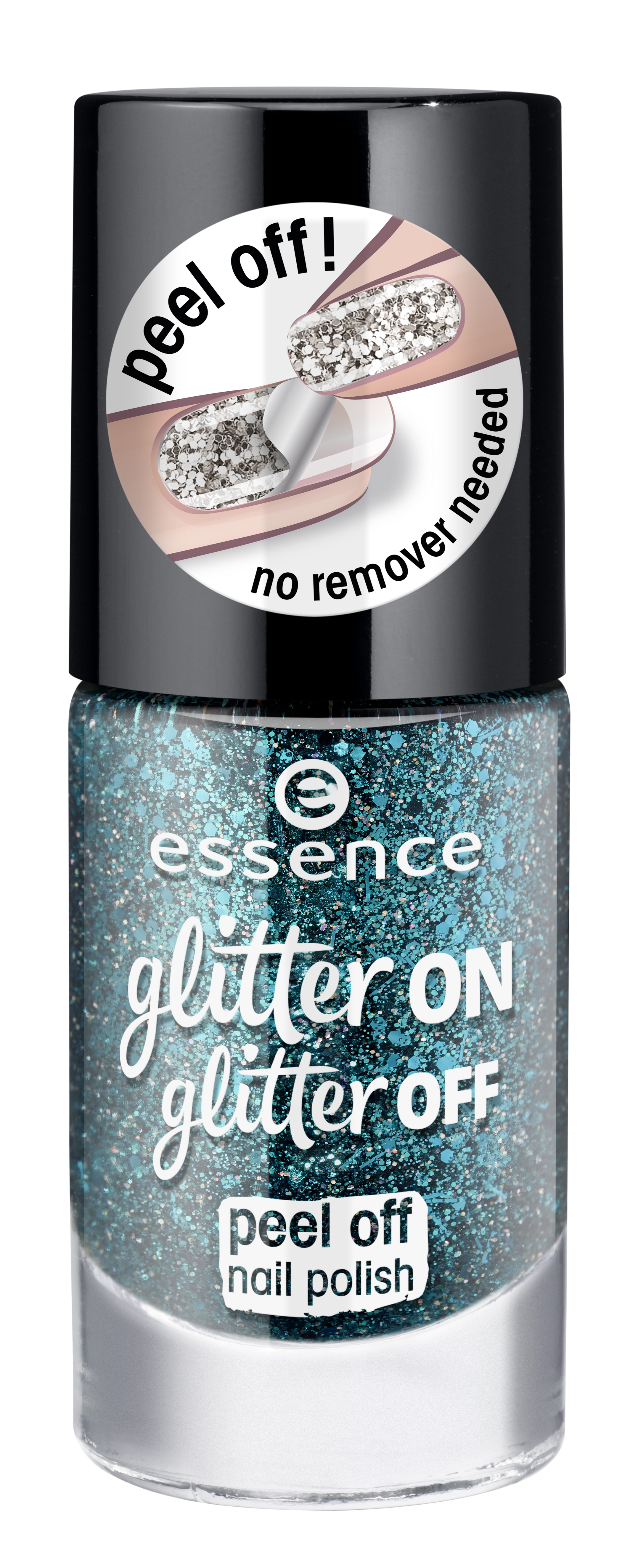 essence glitter on glitter off peel off nail polish 06