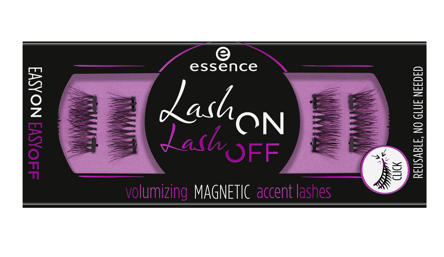 essence lash on lash off volumizing magnetic accent lashes 01