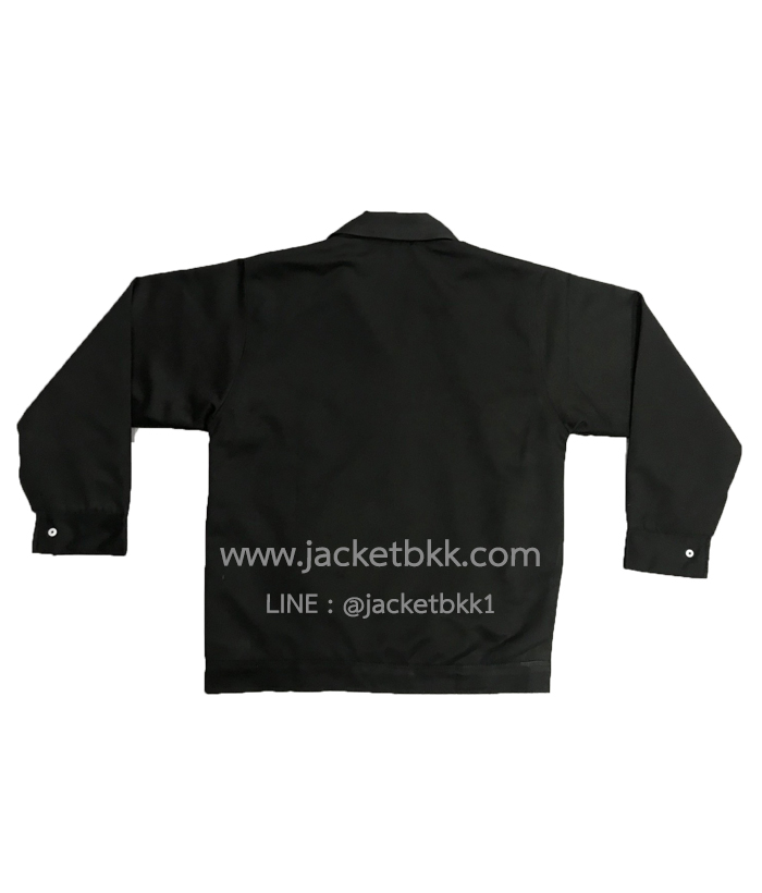 Jacket เสื้อแจ็คเก็ตสำเร็จรูป ผ้าลีวาย สีดำล้วน เนื้อนุ่มใส่สบาย