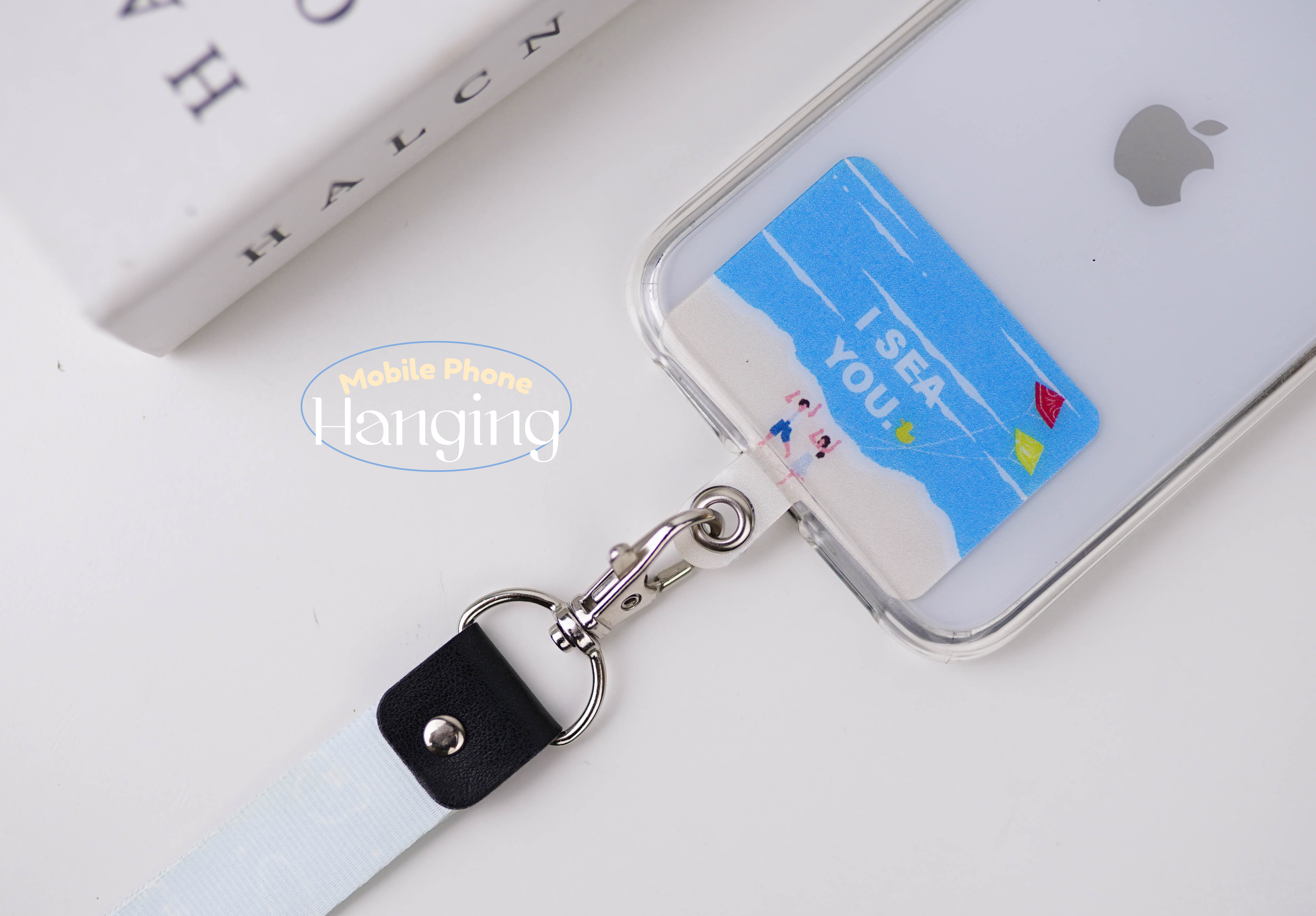 แผ่นติดโทรศัพท์ คล้องคอ