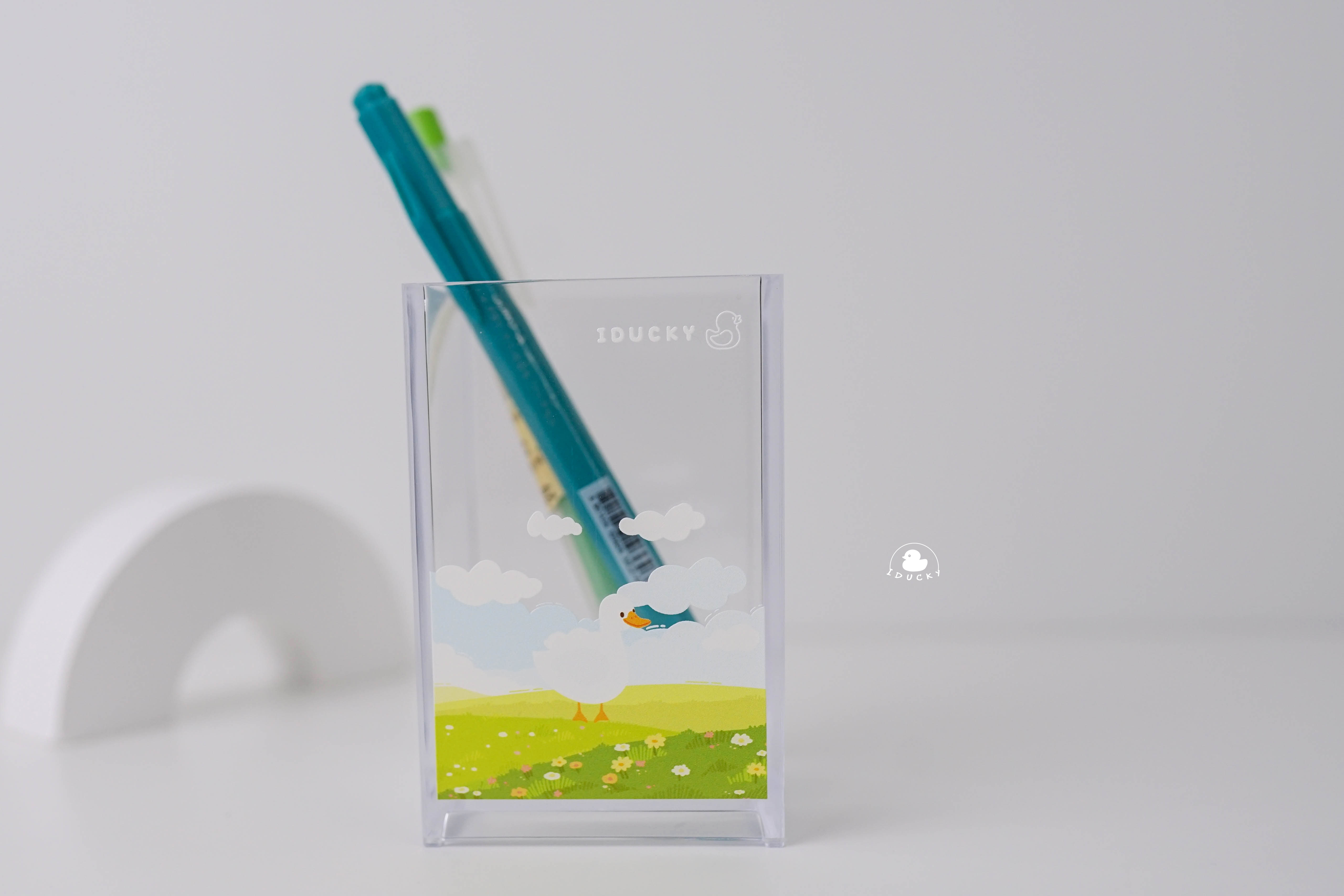 รับสกรีนกล่องดินสออะคริลิค ออกแบบลายเองได้ รับทำกล่องดินสออะคริลิค