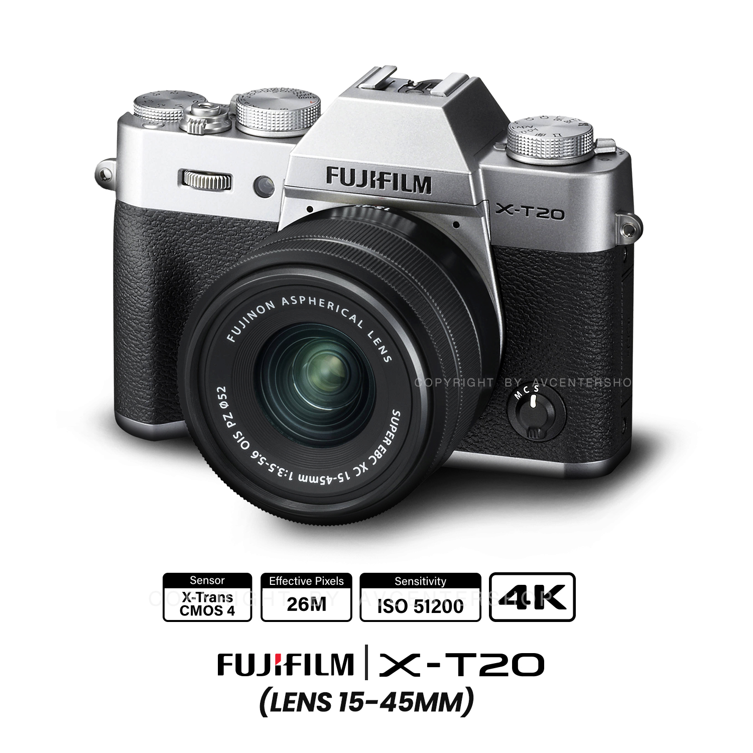 Fujifilm X-T20 kit 15-45 mm.