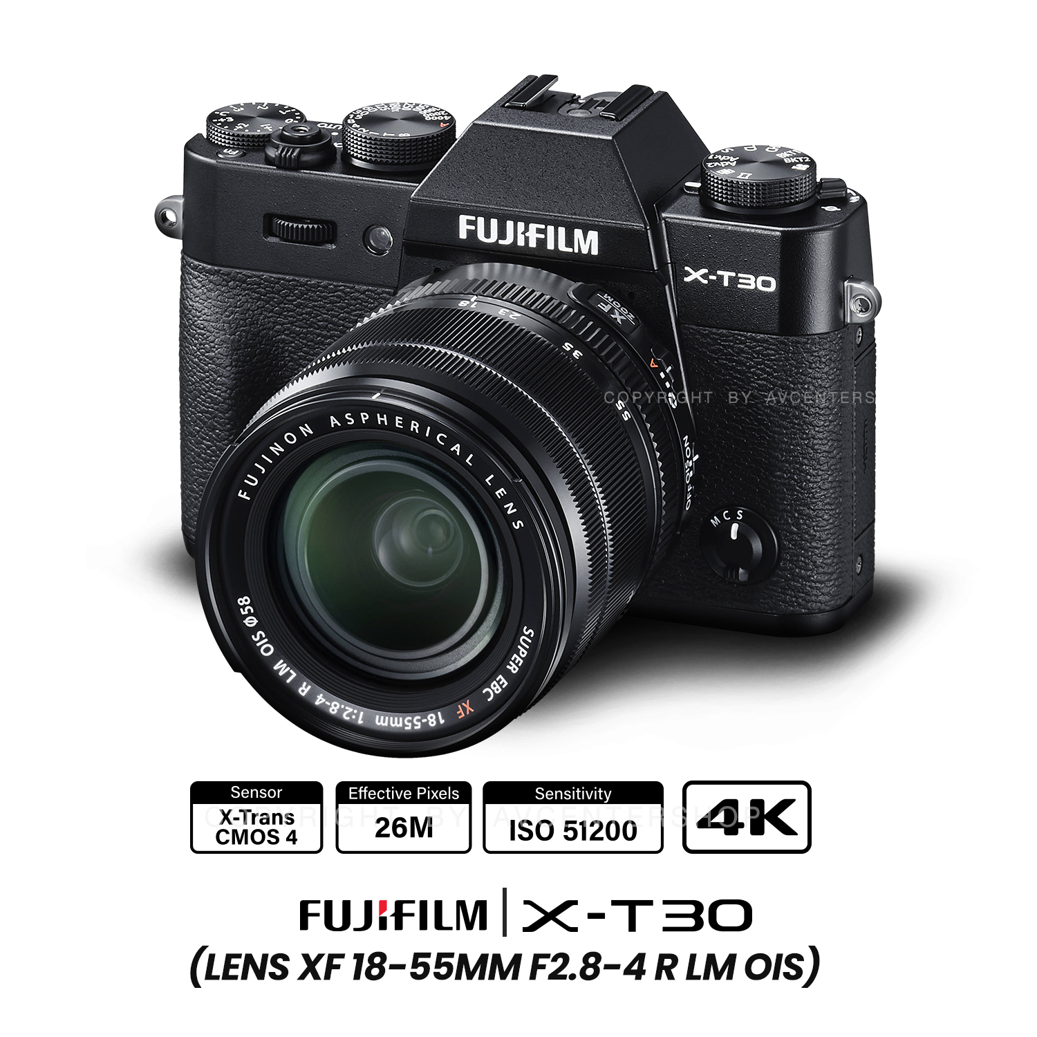 Fujifilm X-T30 kit 18-55 mm.