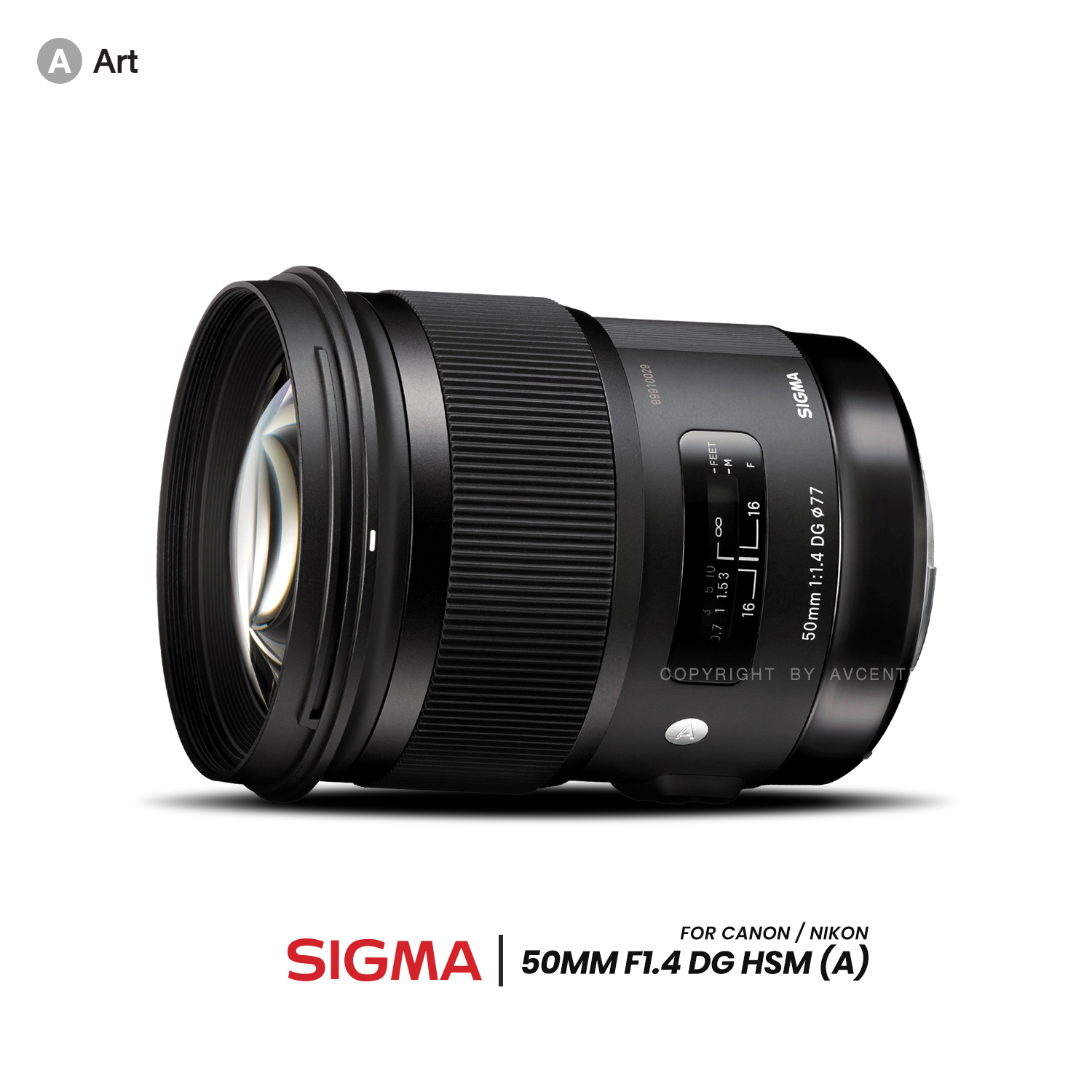 Sigma Lens 50 mm. F1.4 DG HSM (A) (canon/nikon)