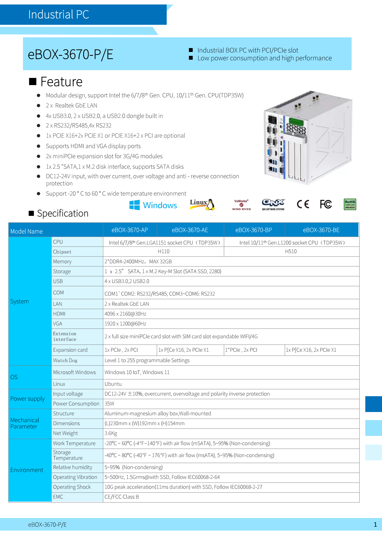 Model. eBOX-3670-PE - thebest-plus